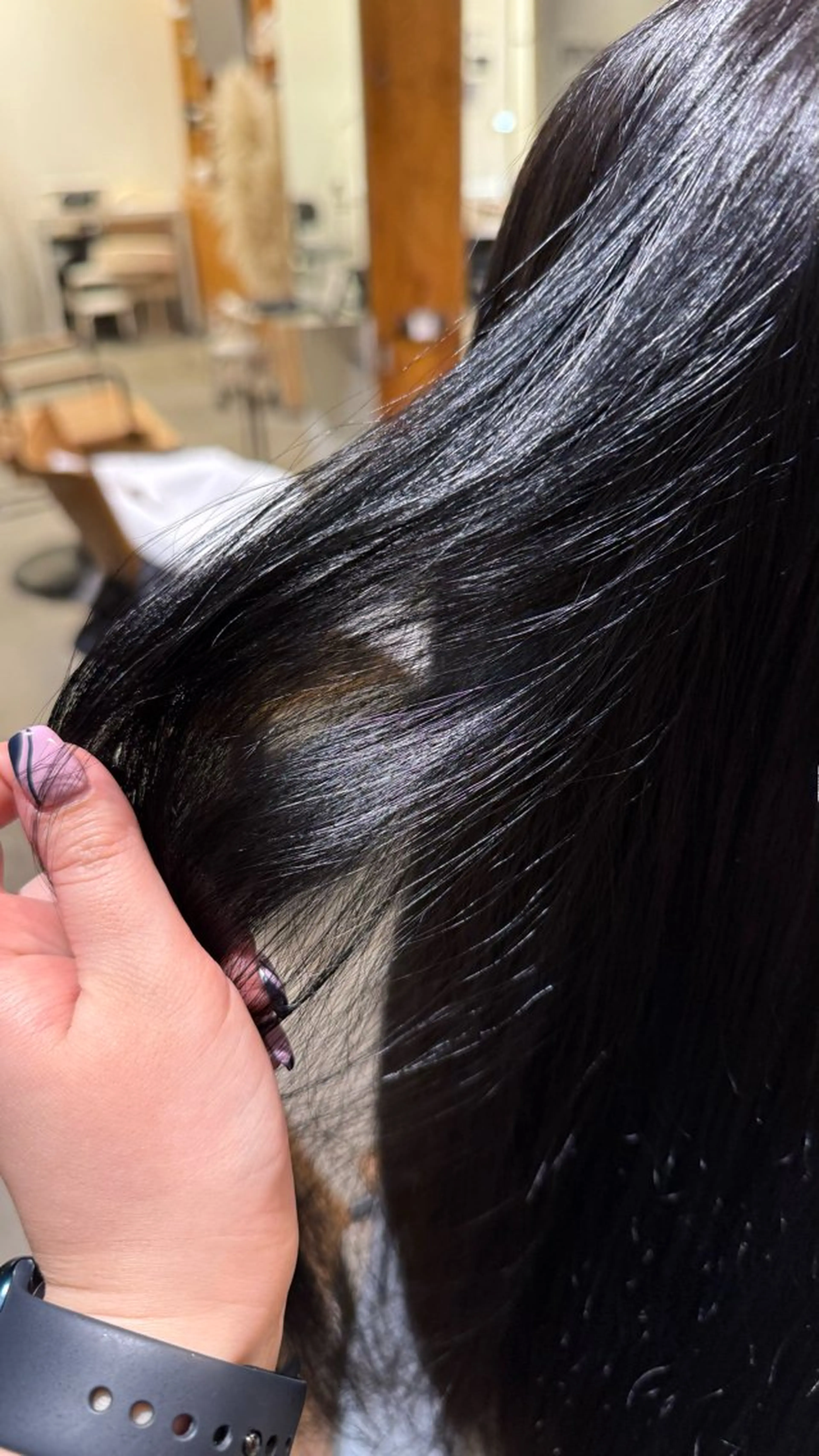 カラー 黒髪 ブルーカラー ブルーブラック tote. さくらのヘアスタイル