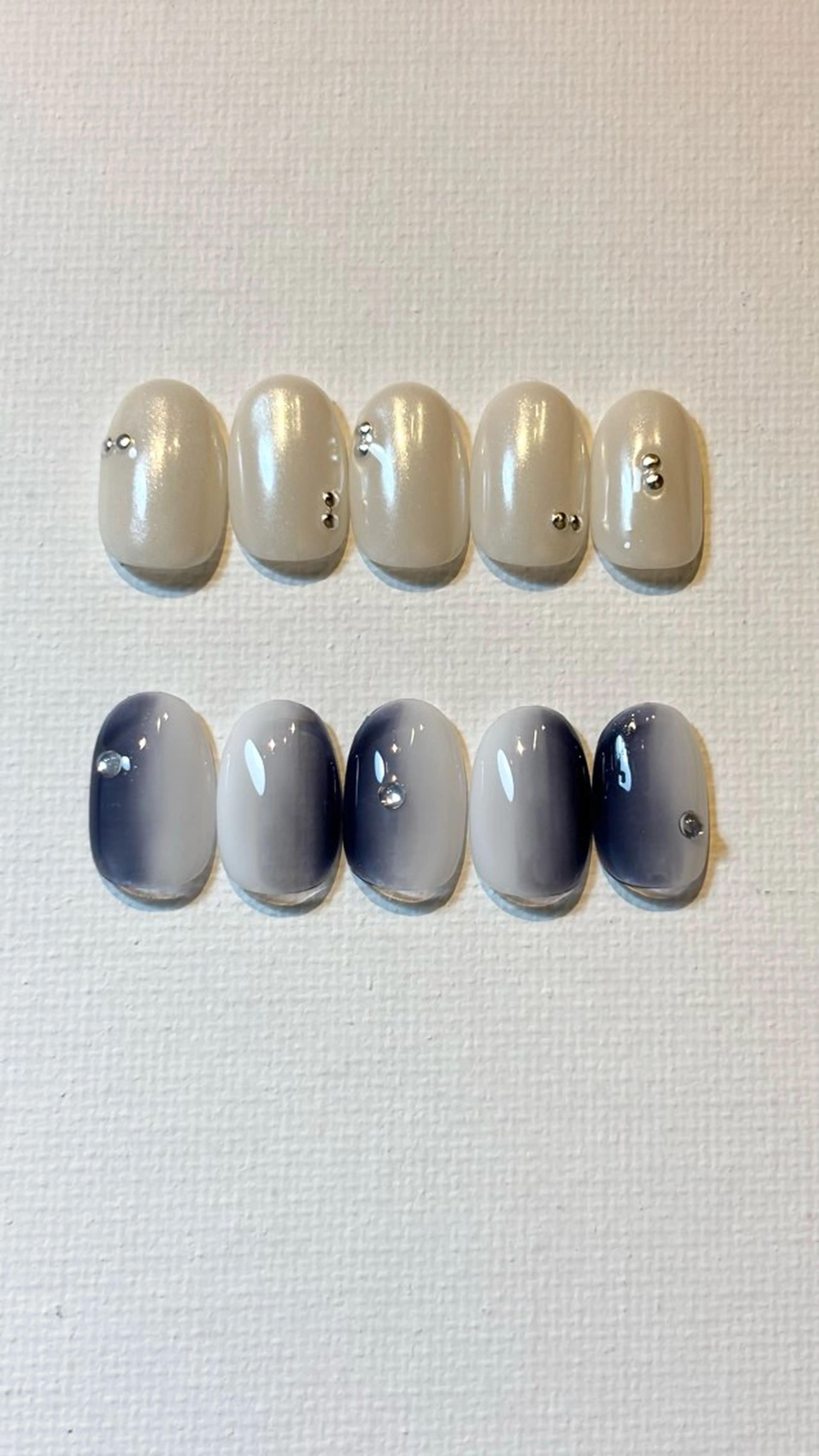ネイル グラデーション ミラーネイル ニュアンスネイル シンプルネイル Umi Nail /Akariのネイルデザイン