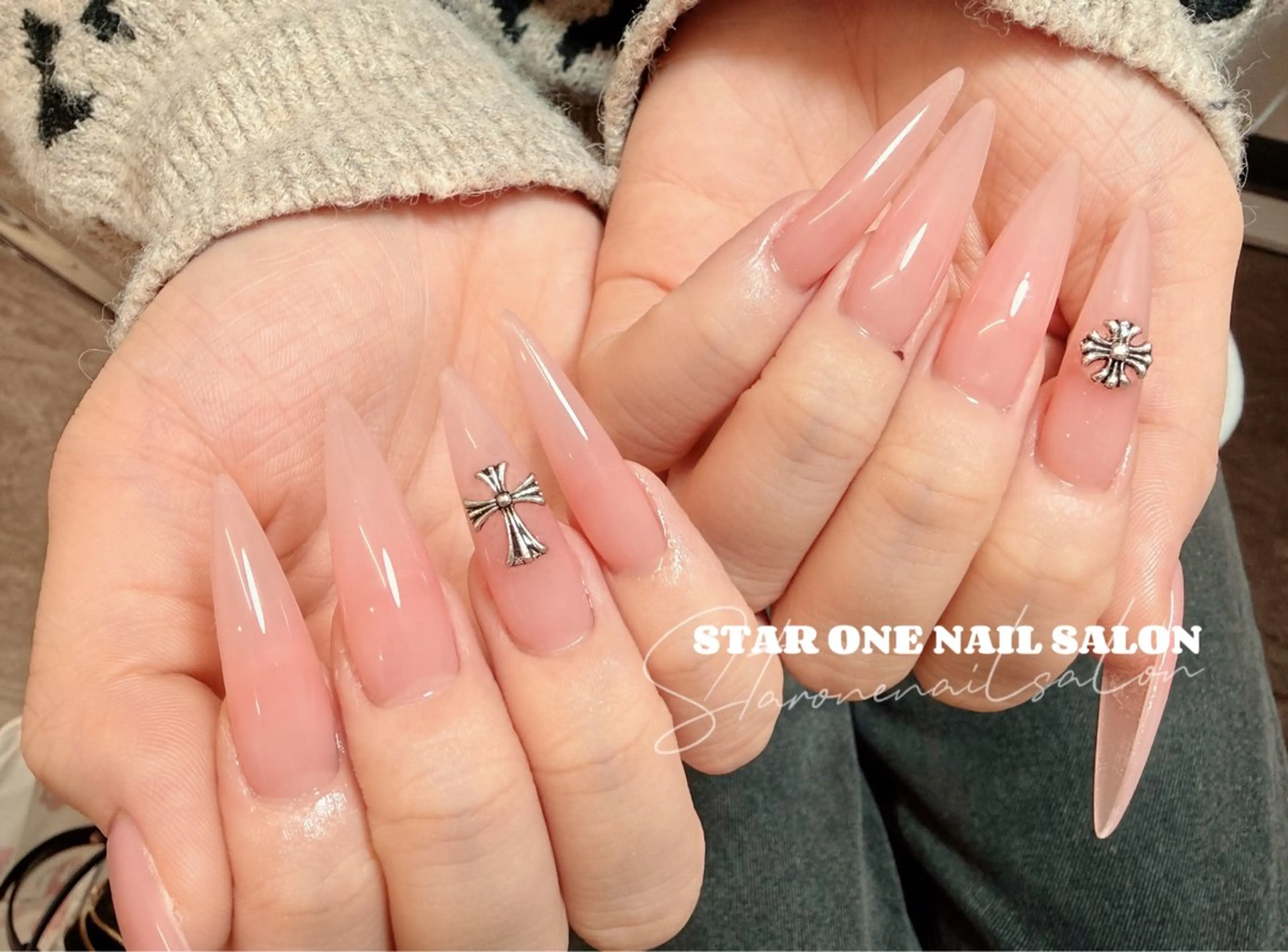 ネイル ハンドネイル 星 あみのネイルデザイン