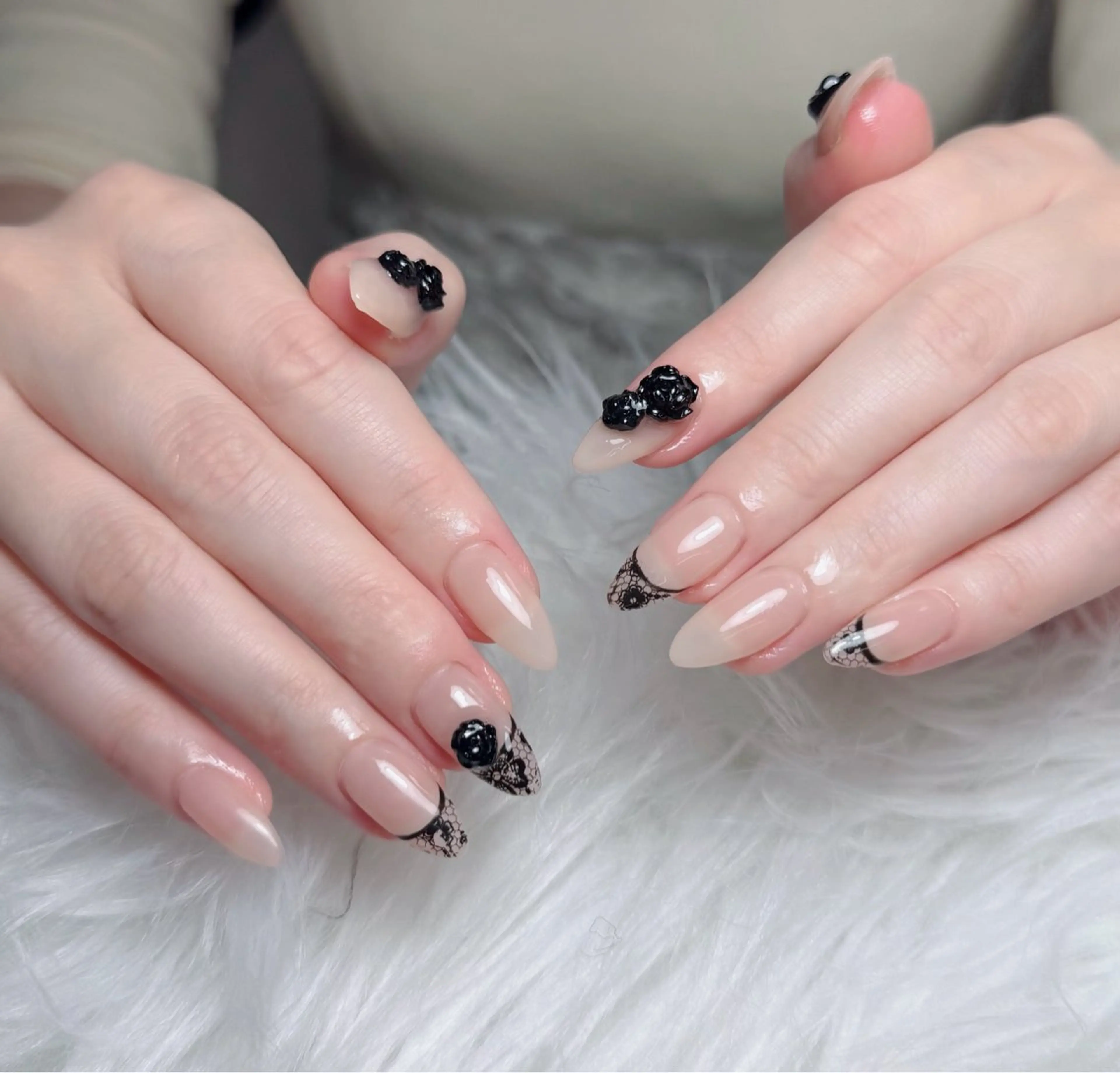 ネイル アートネイル フレンチネイル ジェルネイル 韓国ネイル マグネットネイル ハンドネイル Lenie Nail Okuboのネイルデザイン