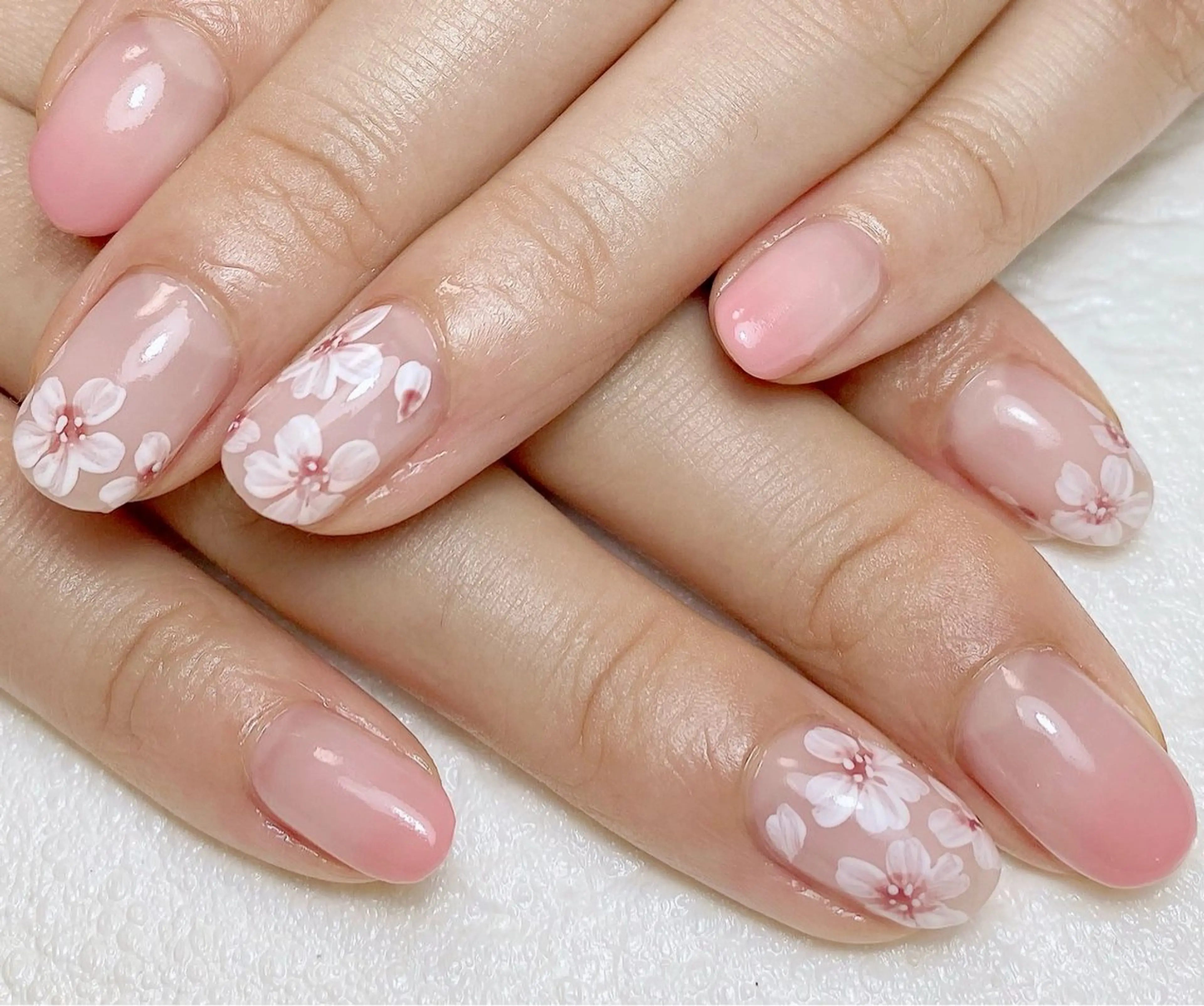 ネイル 持ち込み ピンク ハンドネイル Nail Salon K 🧸美爪育成のネイルデザイン