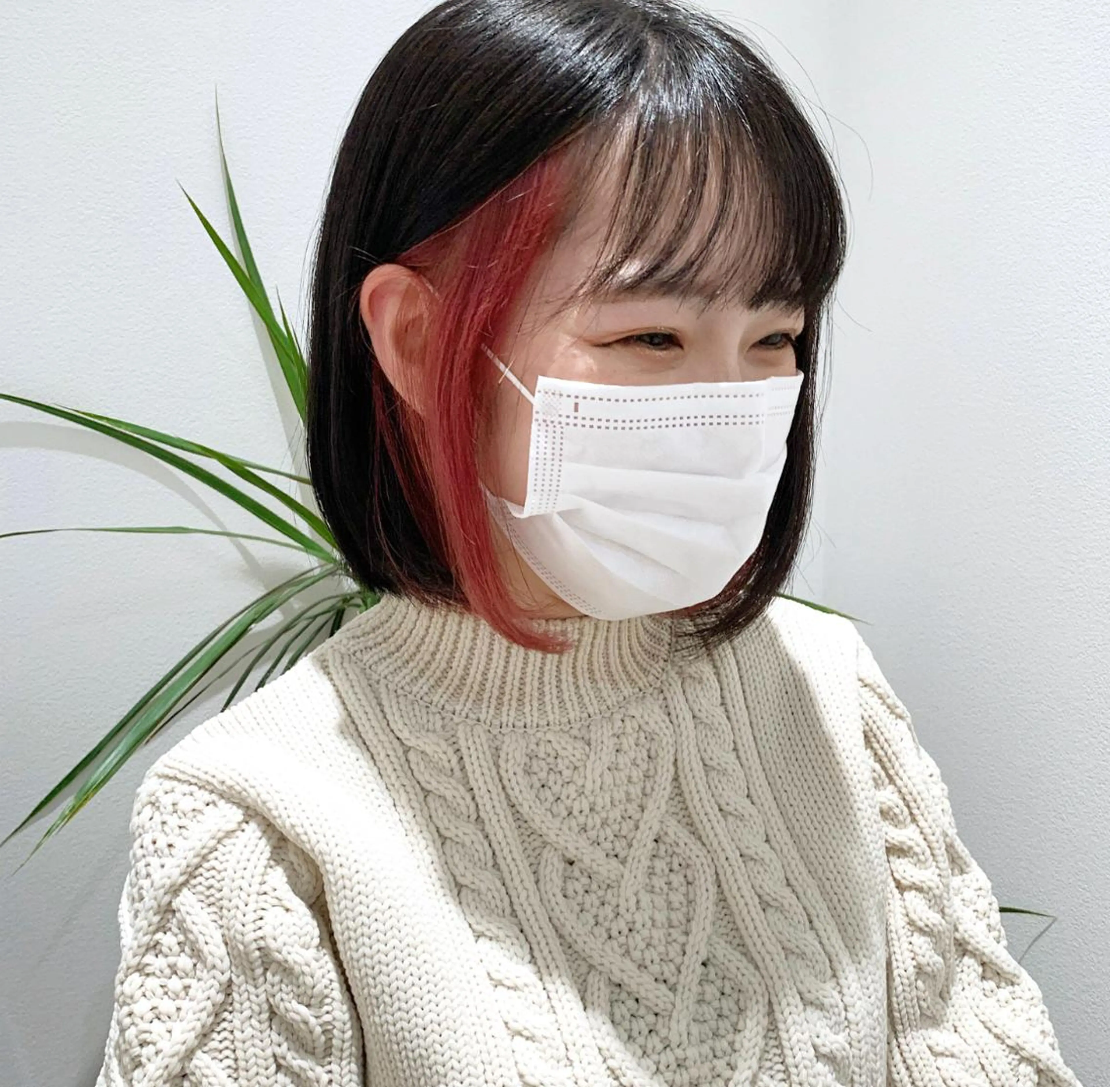 ショート カラー ヘアアレンジ インナーカラー ピンクカラー ボブ パーマ/暖色/ボブ イワタテ🇰🇷のヘアスタイル