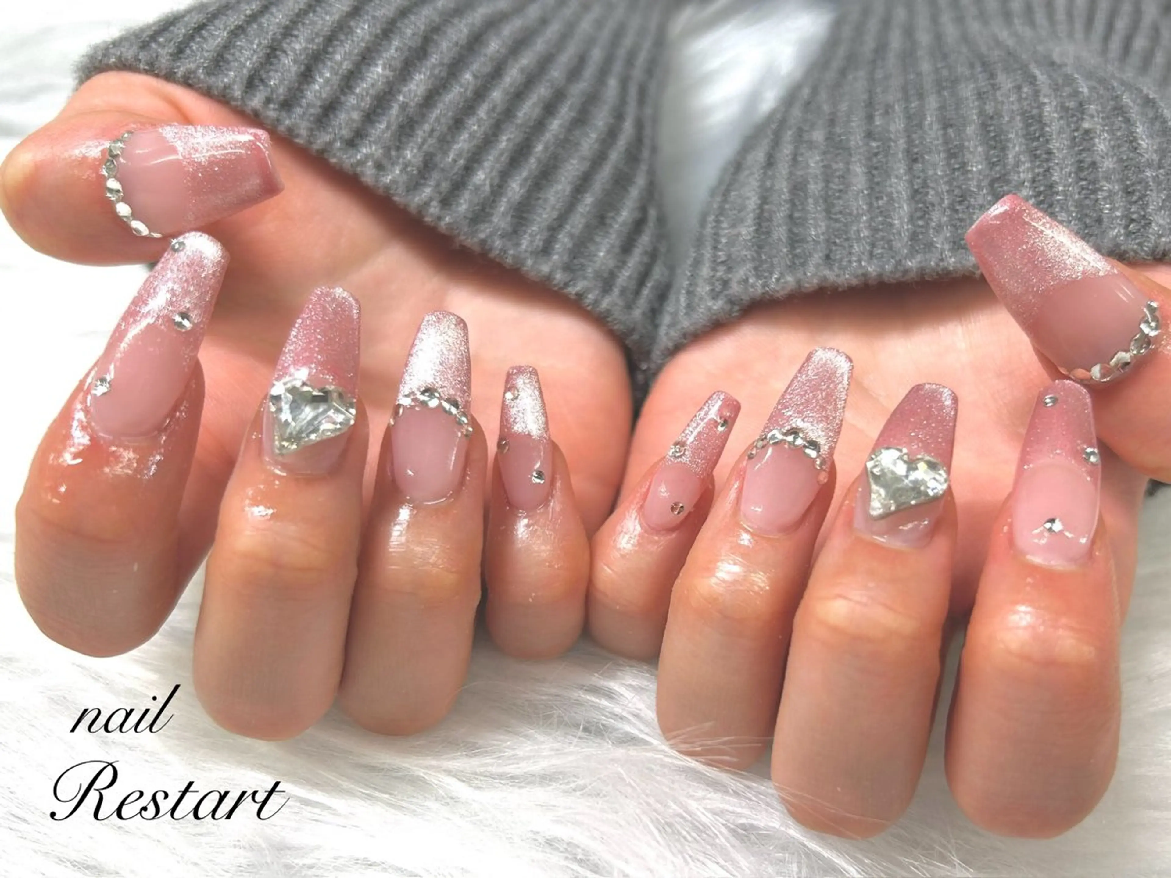 ロング ハンドネイル nail Restart所属・Restart YURIのネイルデザイン