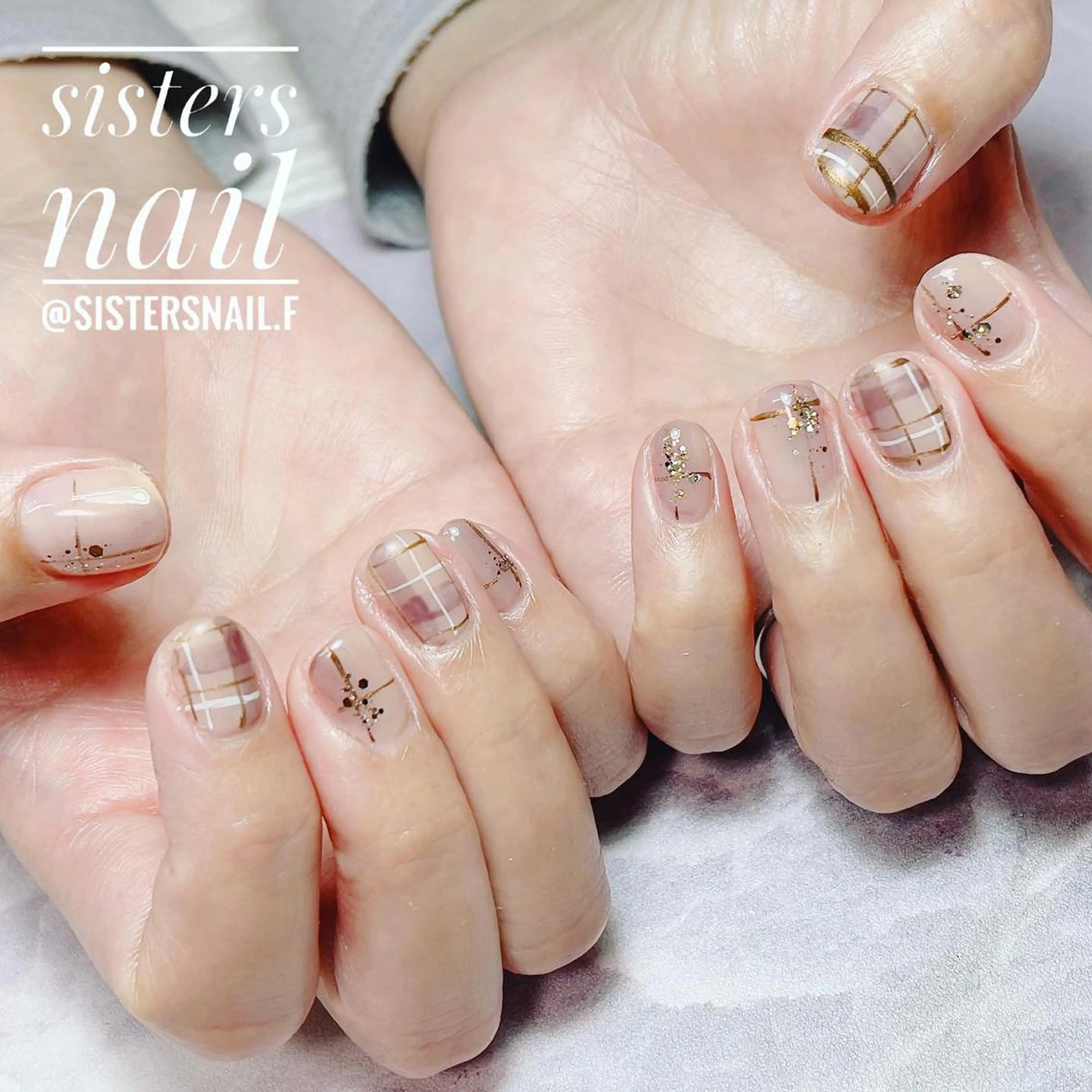 ネイル アートネイル マットネイル ニュアンスネイル オフィスネイル 冬ネイル sisters nail.fのネイルデザイン
