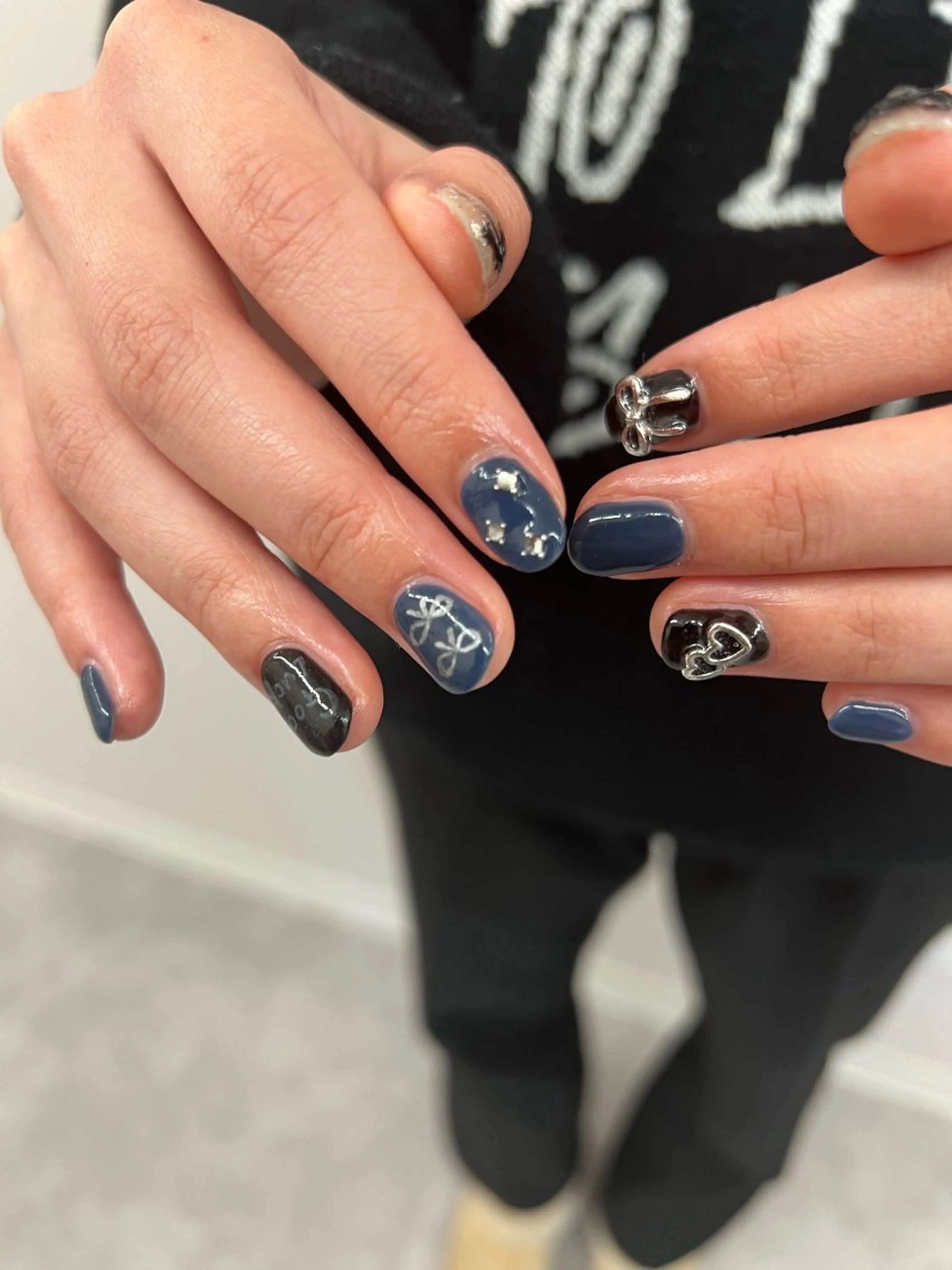 ネイル ジェルネイル 韓国ネイル ニュアンスネイル パラジェル リボン ハンドネイル ハンドケア Bana_ Nailのネイルデザイン