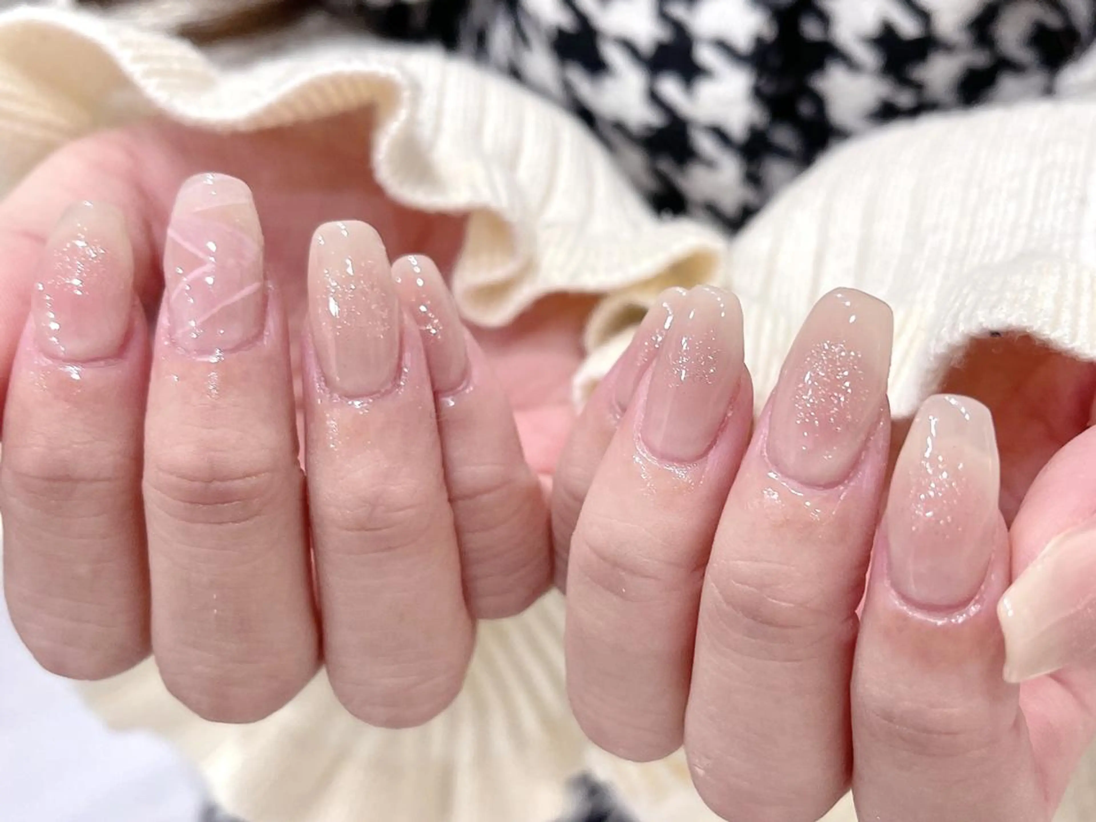 ネイル ki🍒🍒 ki ツルツルネイルのネイルデザイン