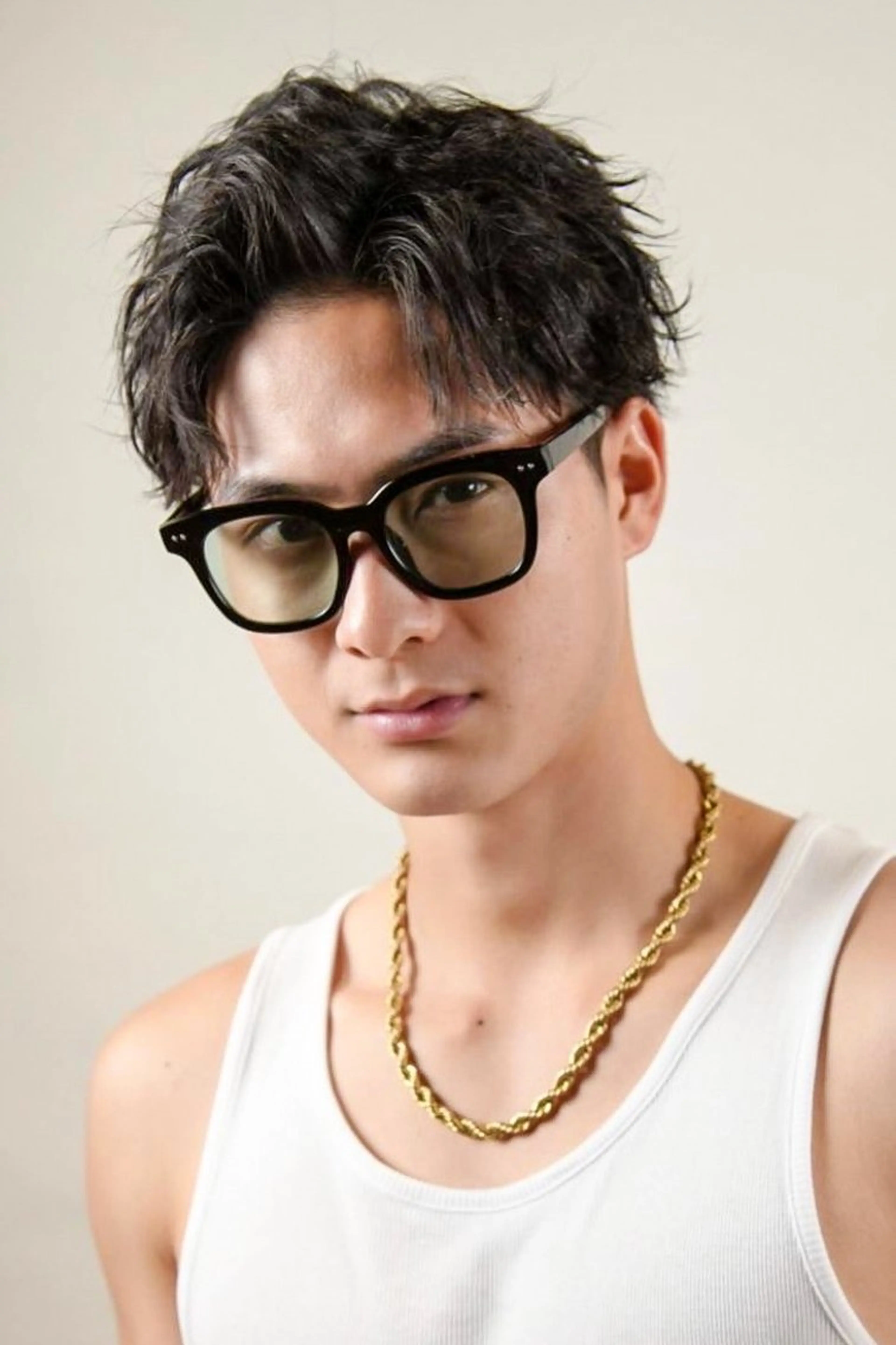 ショート パーマ メンズ ショートヘア ハイトーン/メンズマ ッシュ/KYOHEIのヘアスタイル