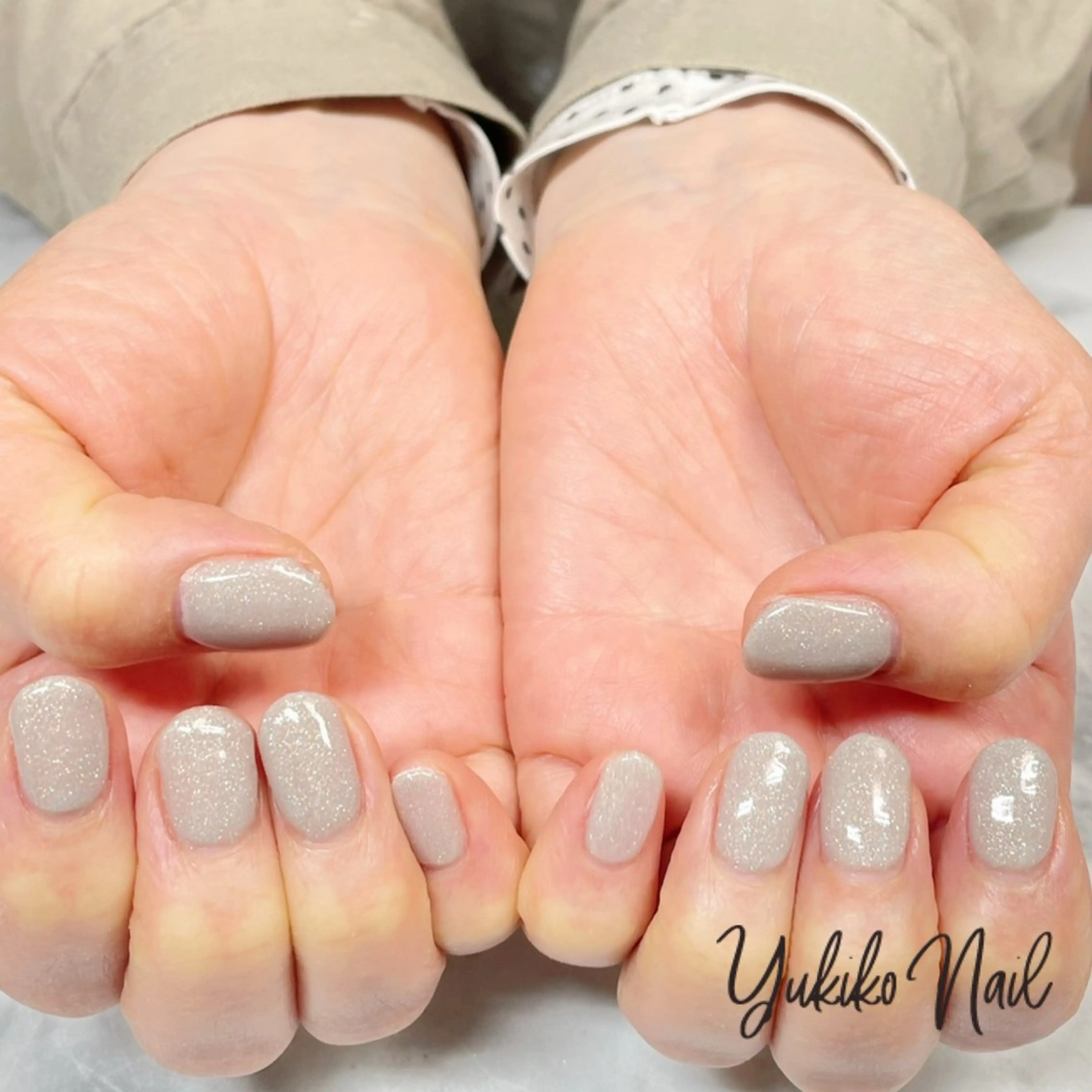 ネイル キラキラネイル ラメ(グリッター) オフィスネイル ワンカラーネイル ハンドネイル ユキコ ネイルのネイルデザイン