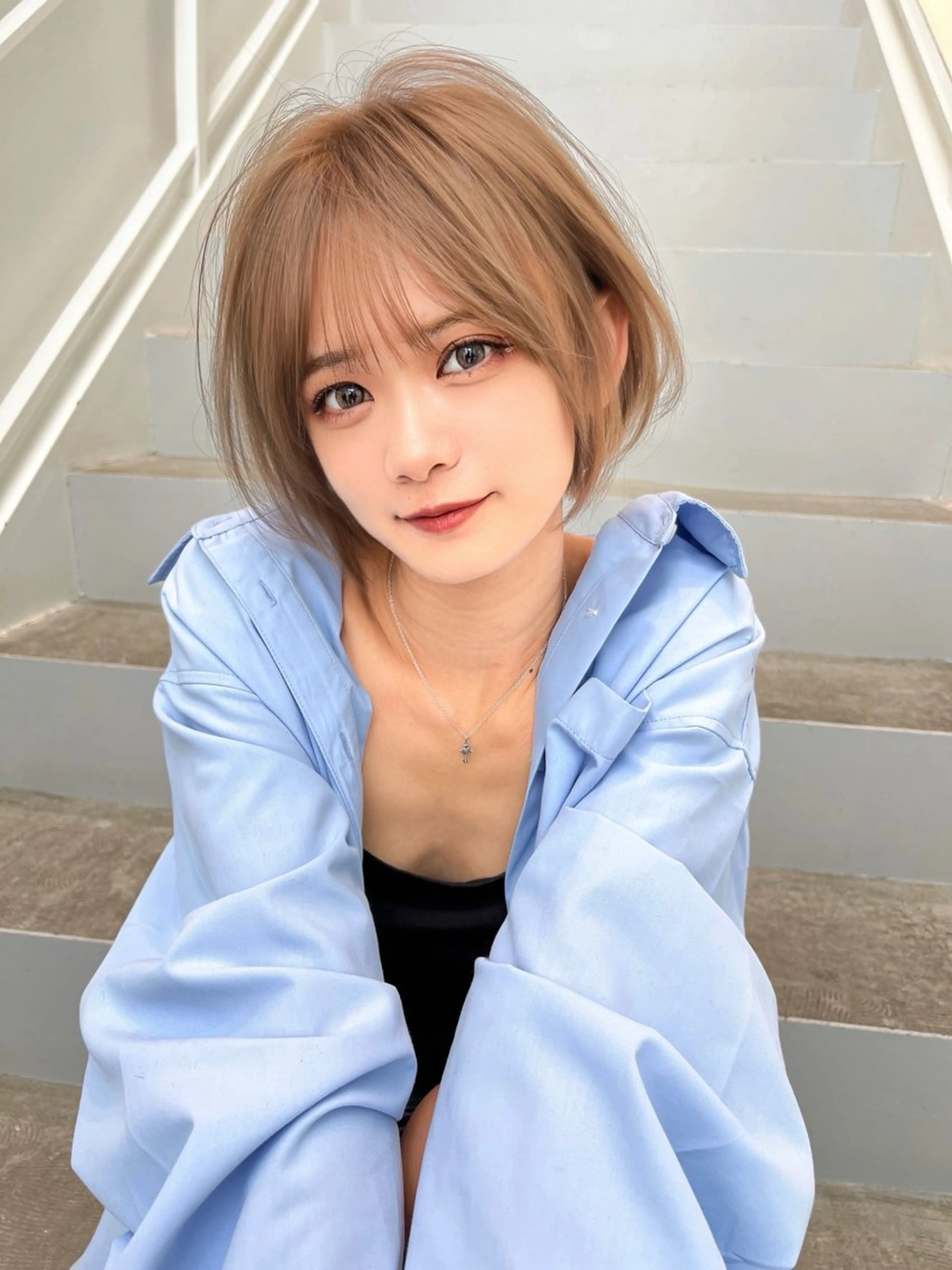 ショート 🌷透明感カラー🌷 内田零菜のヘアスタイル