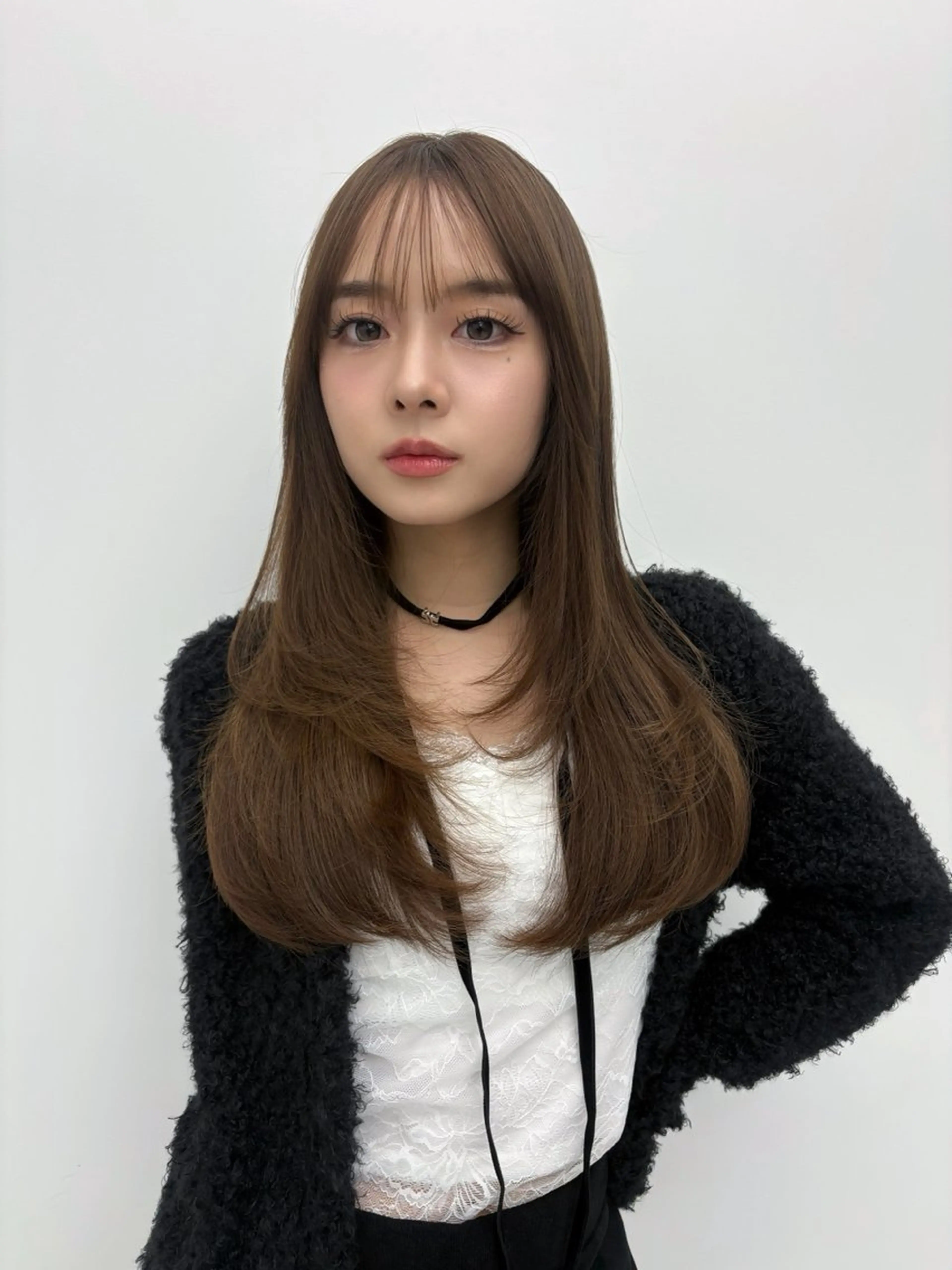 ロング カラー カット ヘアカラー トリートメント 🎀優姫韓国レイヤー /韓国メンズカットのヘアスタイル