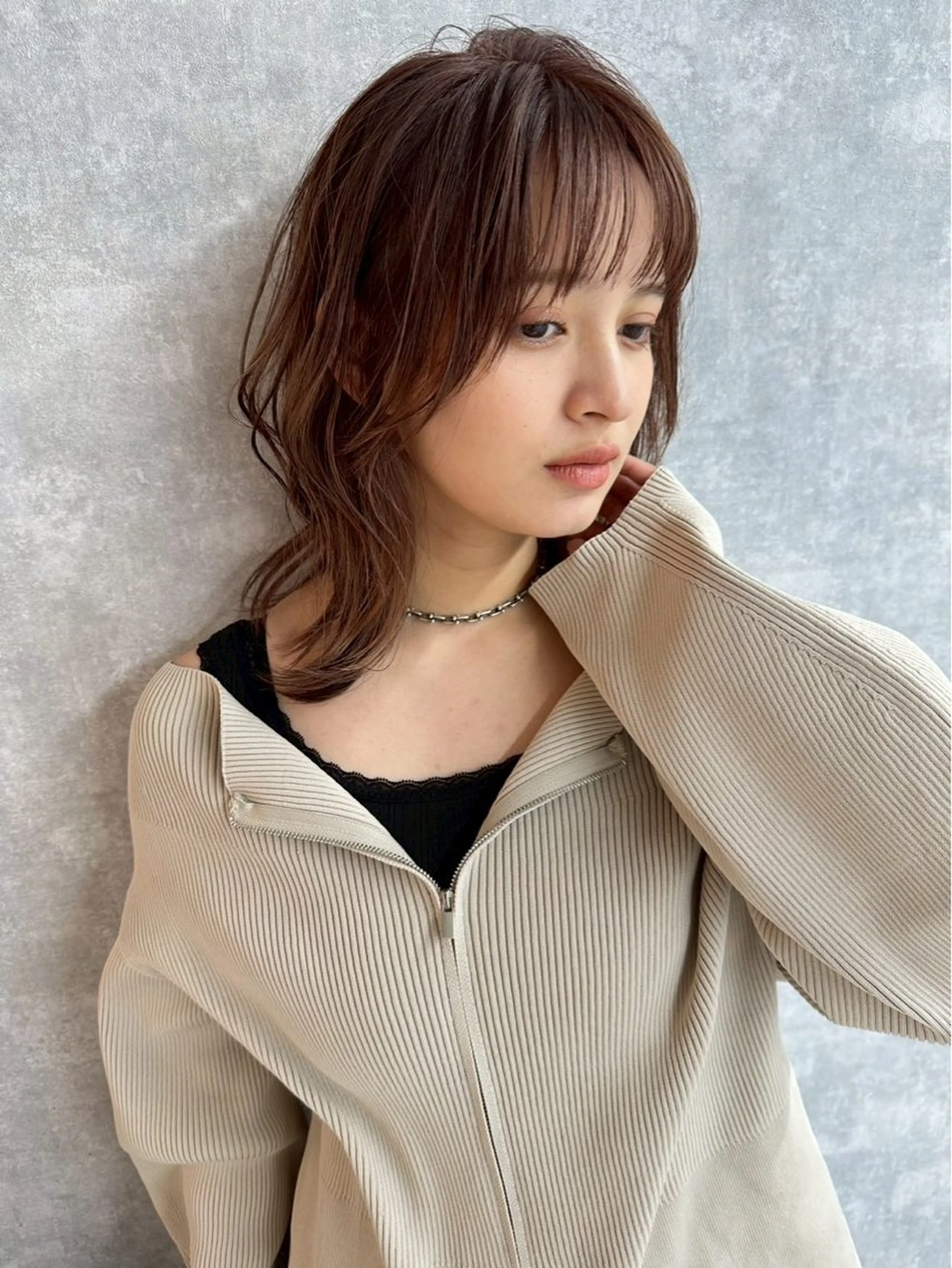 セミロング カラー Lia TOKYO 門前仲町 徒歩4分のヘアスタイル