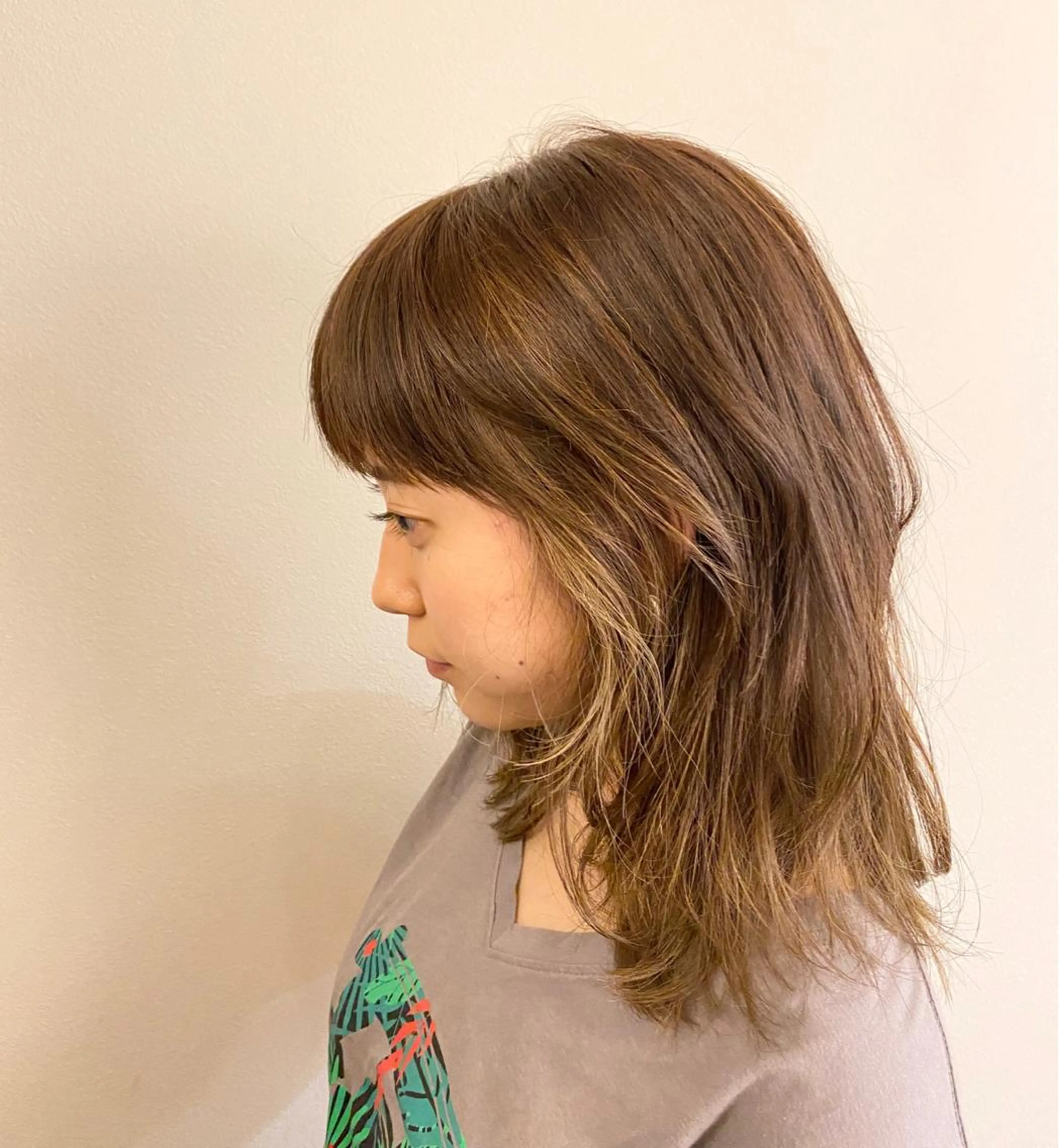 ミディアム カラー パーマ 徳永 大樹のヘアスタイル