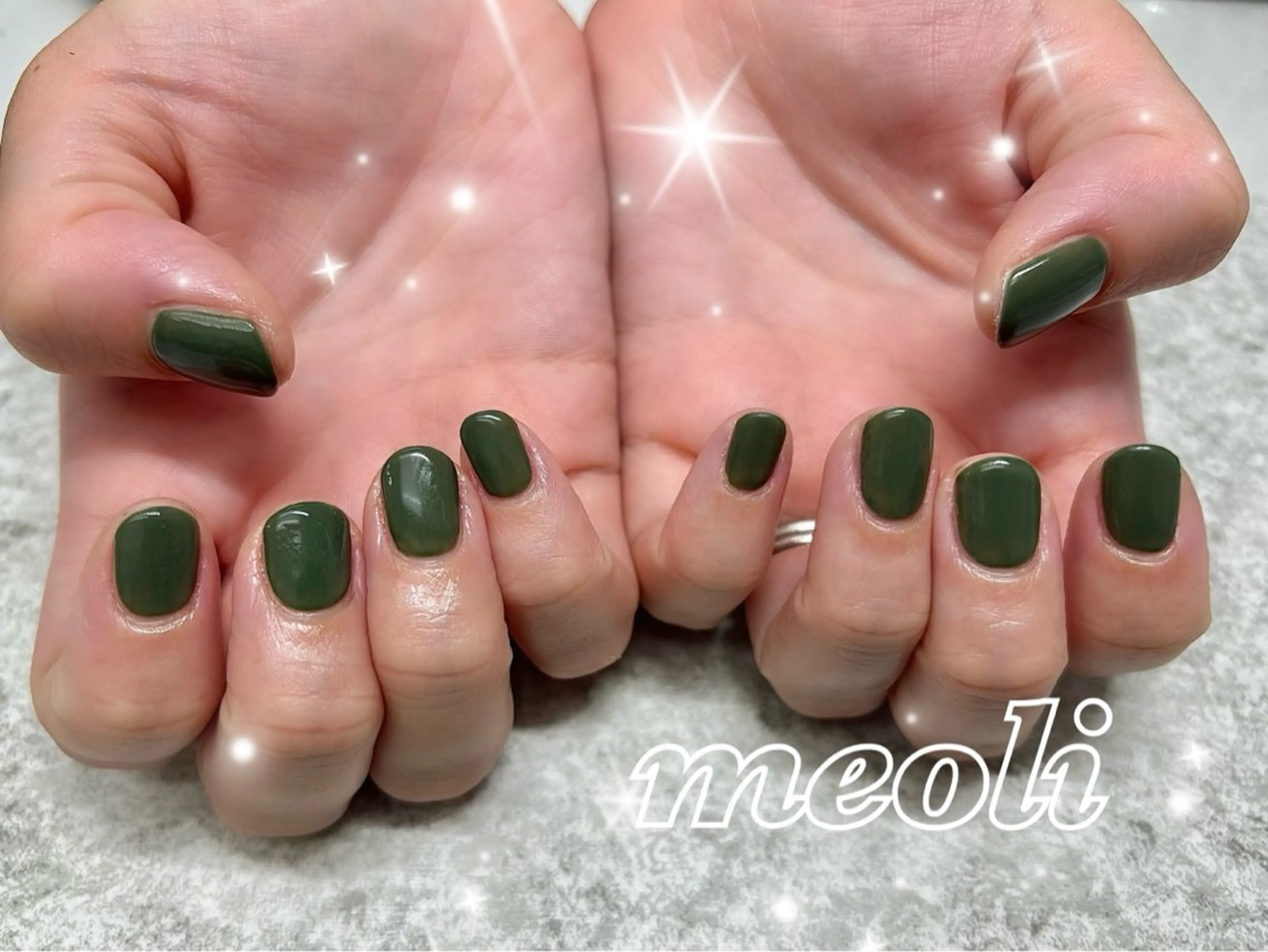 ネイル ワンカラーネイル ハンドネイル nail salon meoli　アヤのネイルデザイン