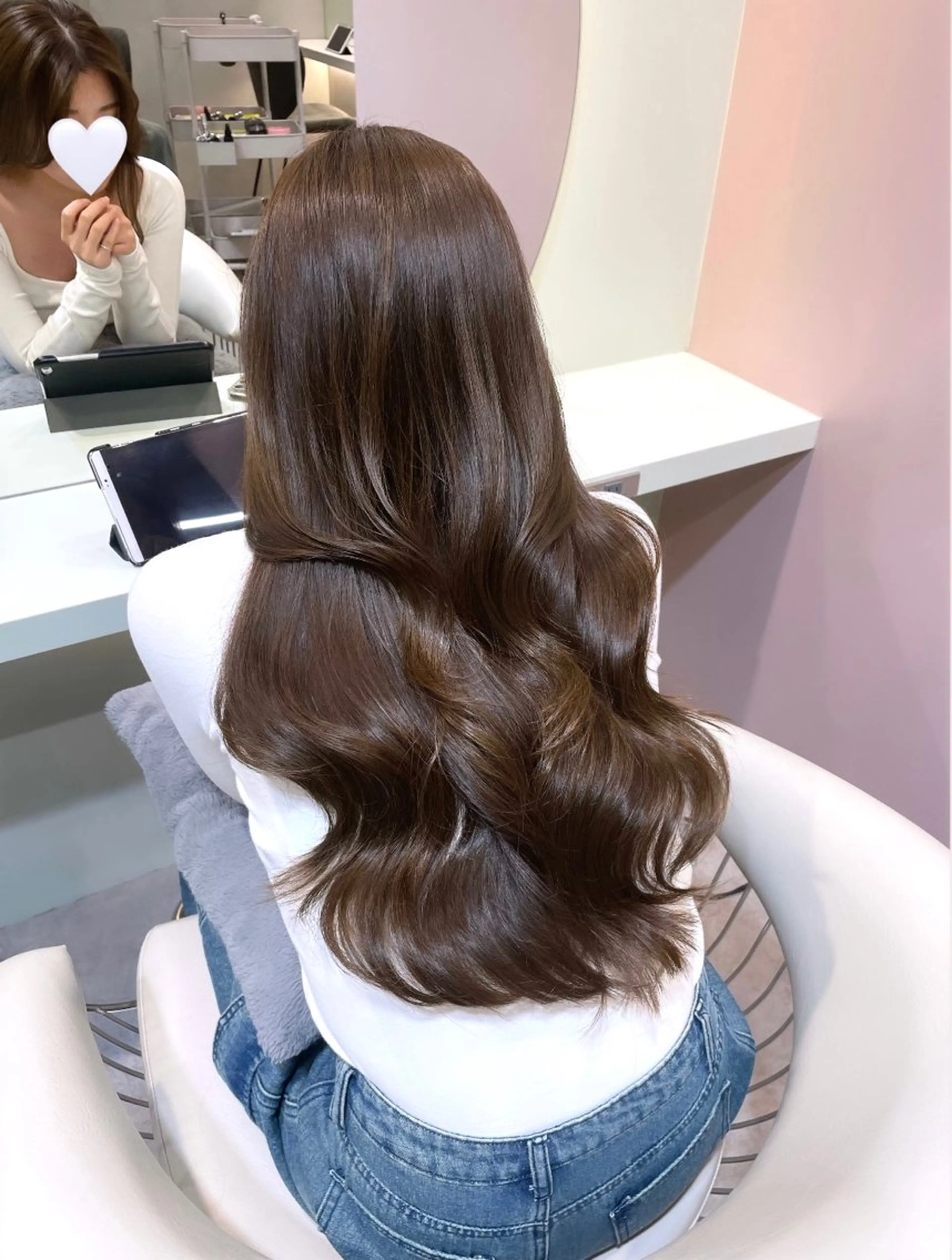 セミロング カラー 縮毛矯正ブリーチなし 🍒❤ゆうきのヘアスタイル