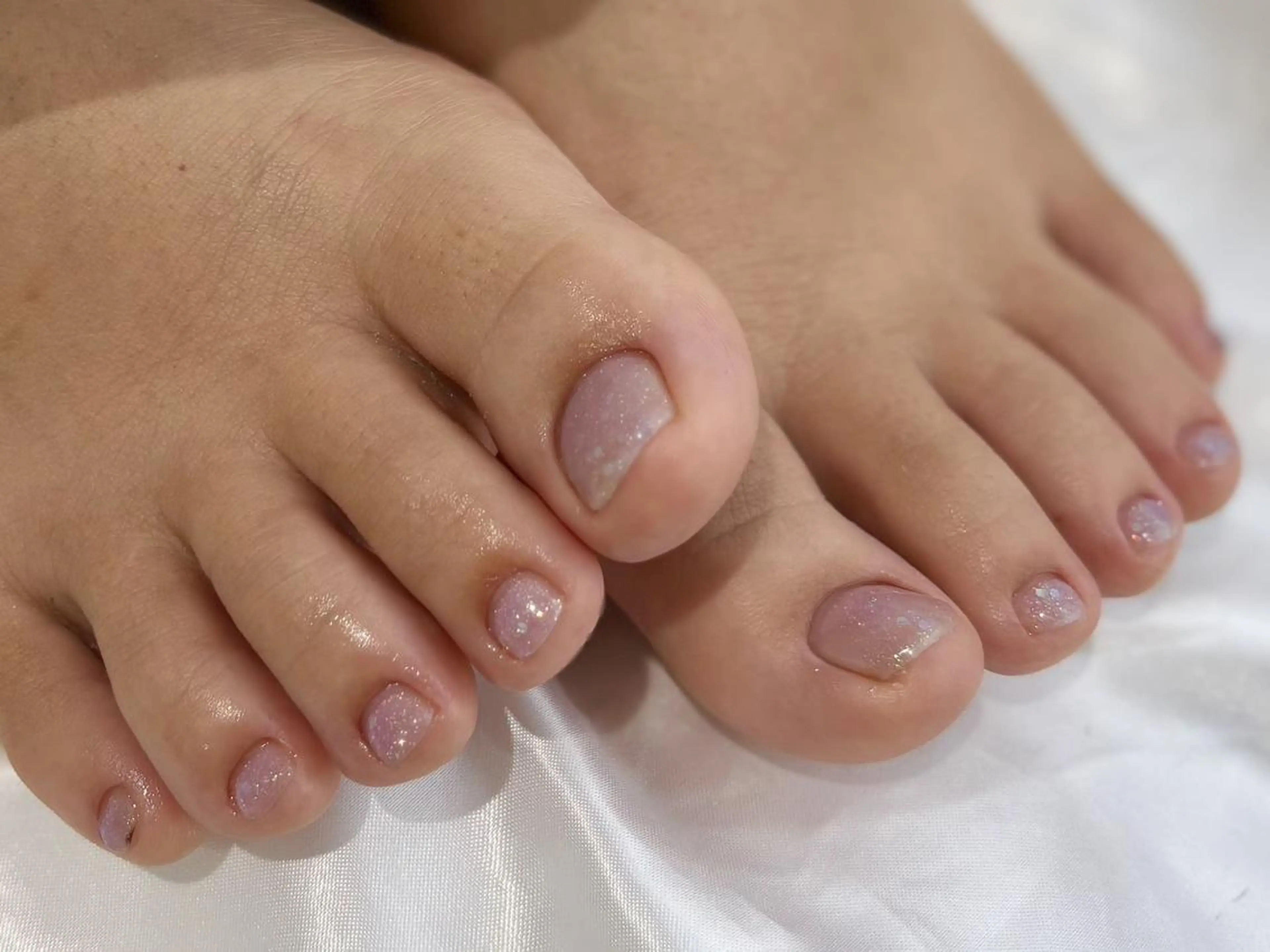 ★★超破格です★★【フット】🎀フットワンカラーorラメワンカラーandグラデーション🎀　甘皮処理の写真