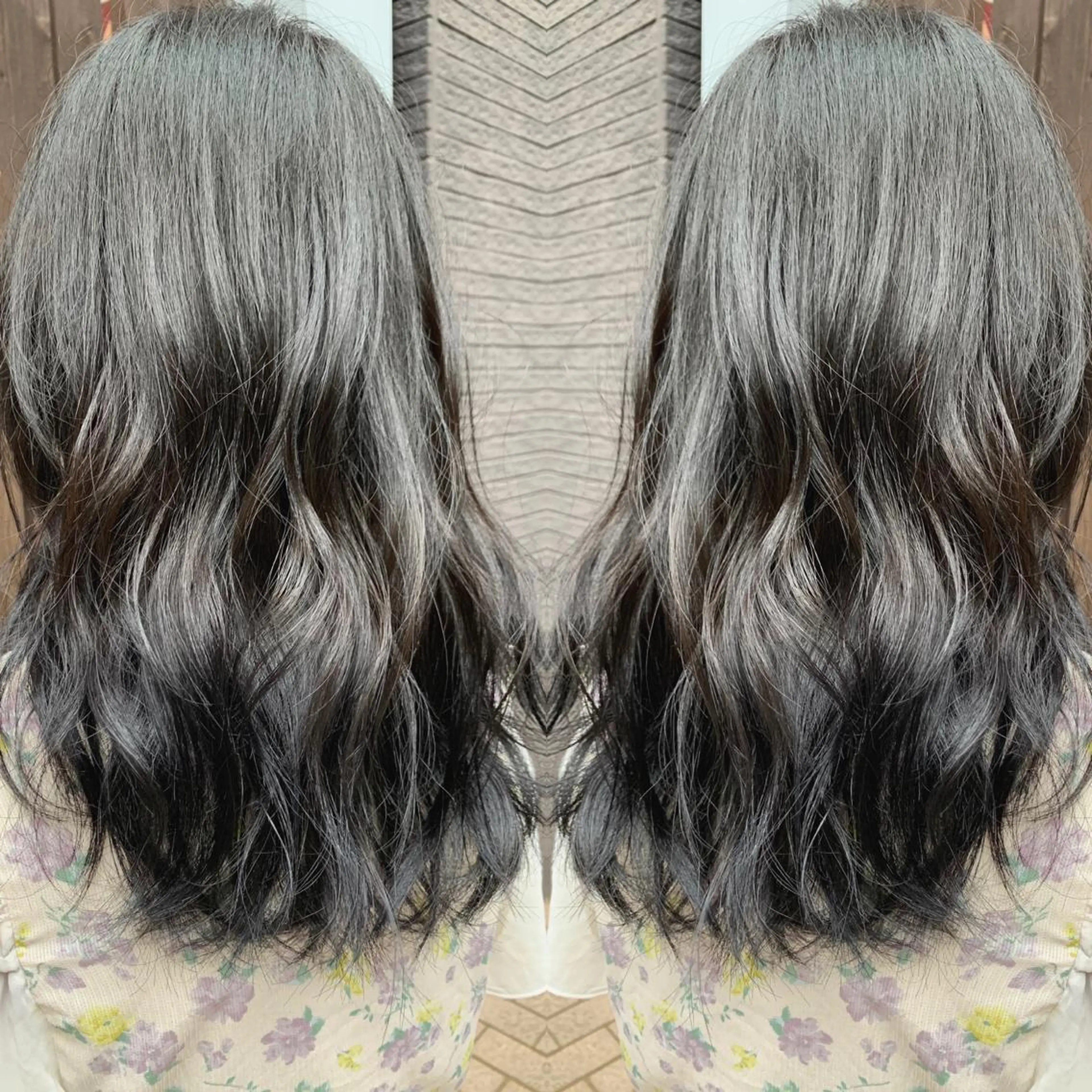 セミロング カット ヘアカラー H所属・H (エイチ) 烏丸御池店のヘアスタイル