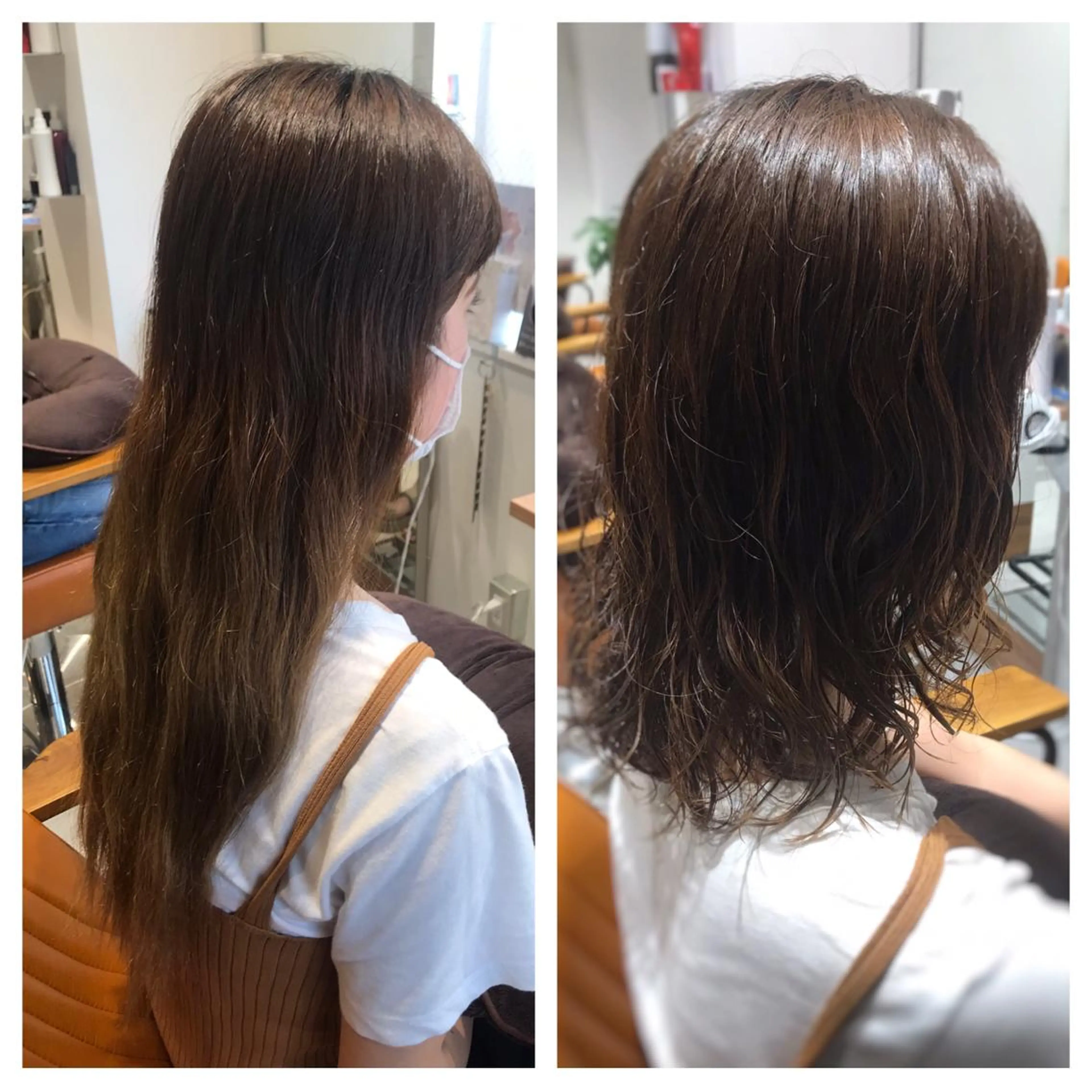 ミディアム ミディアムパーマ 代表　しみず としやのヘアスタイル