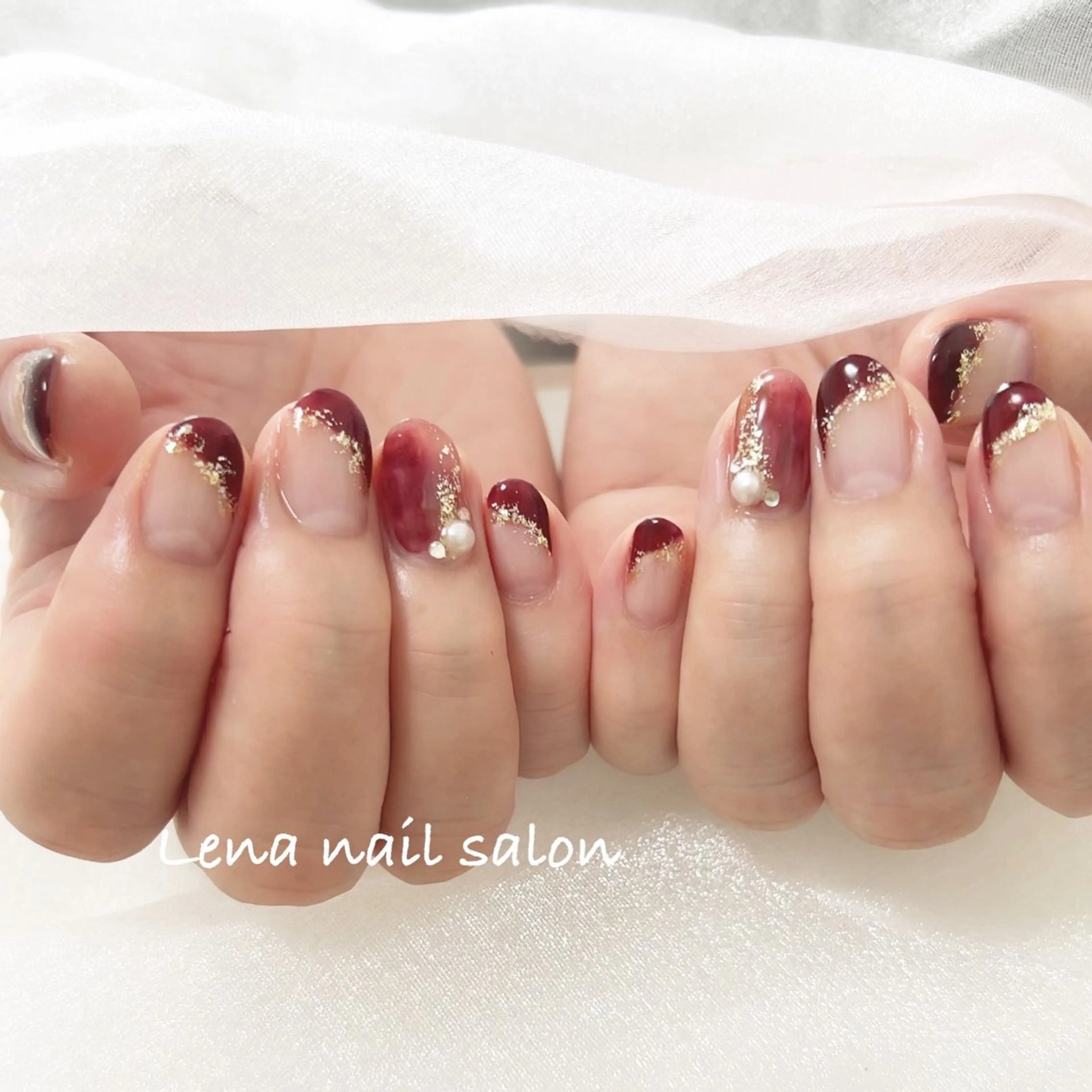 ネイル ハンドネイル 自爪育成ネイルケア Lena  nailのネイルデザイン