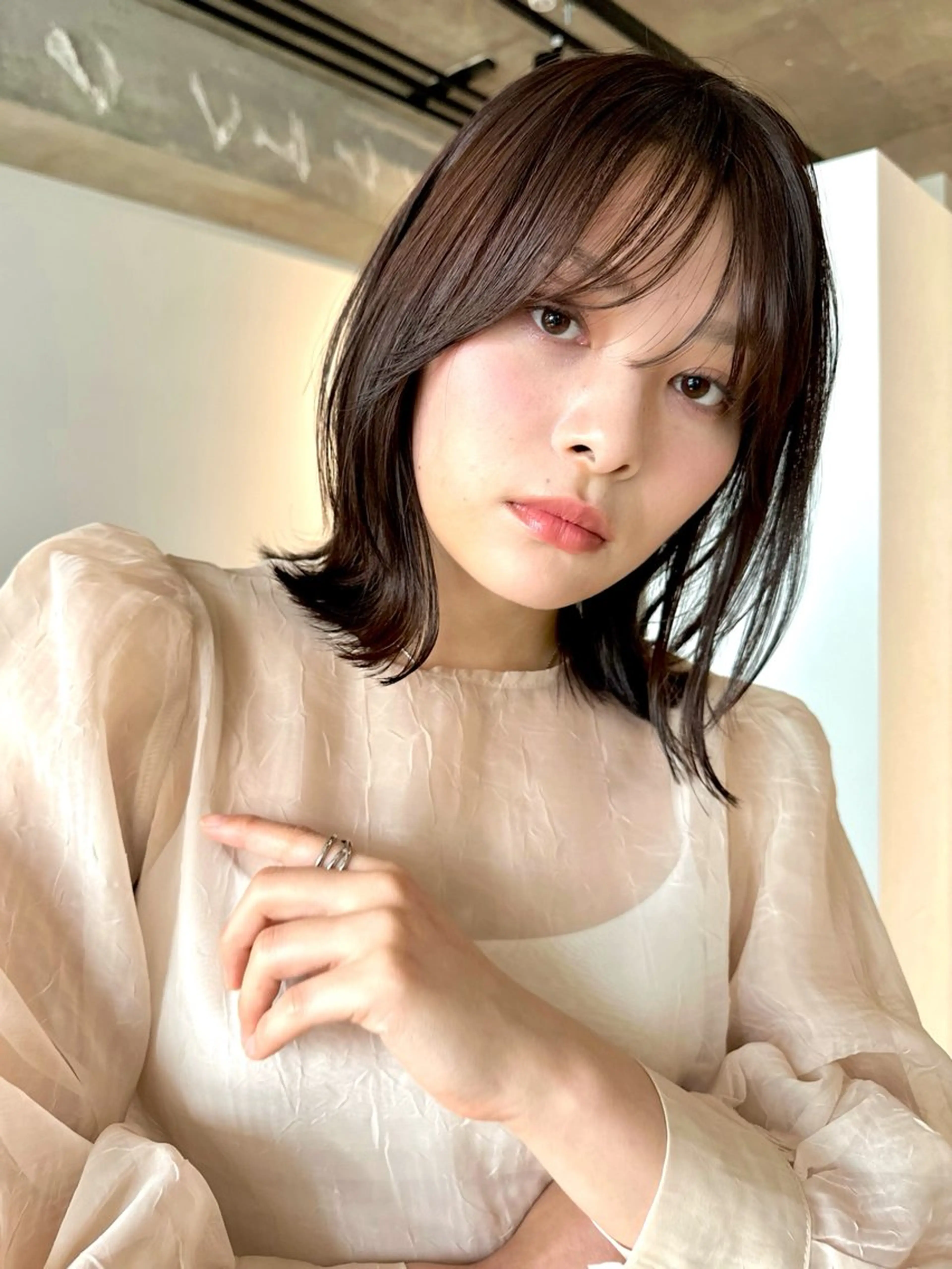 ショート カラー パーマ 🫧小顔×似合わせ× 透明感カラー🫧のヘアスタイル