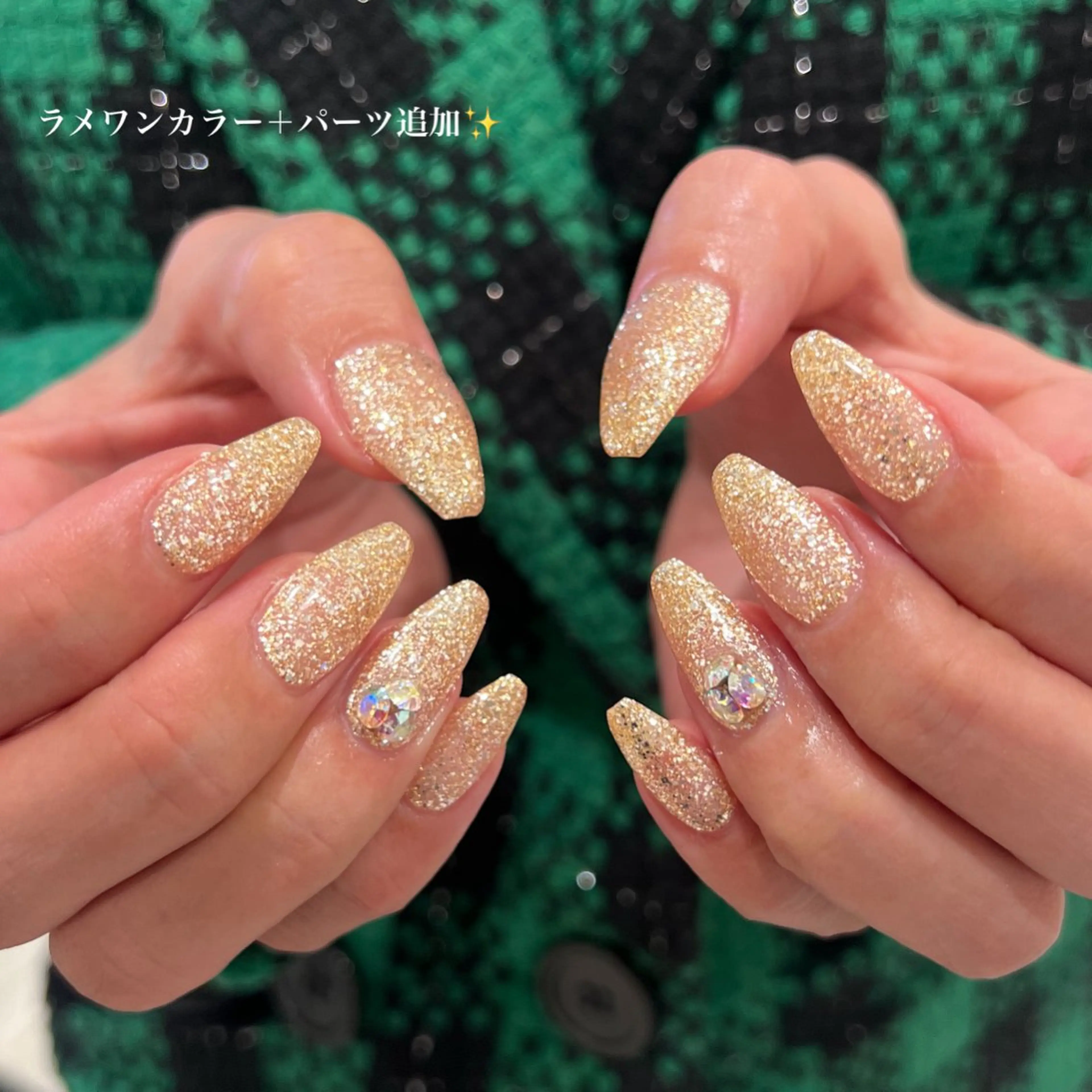 ネイル ゴールド ワンカラーネイル Bianca大名店 yonekuraのネイルデザイン