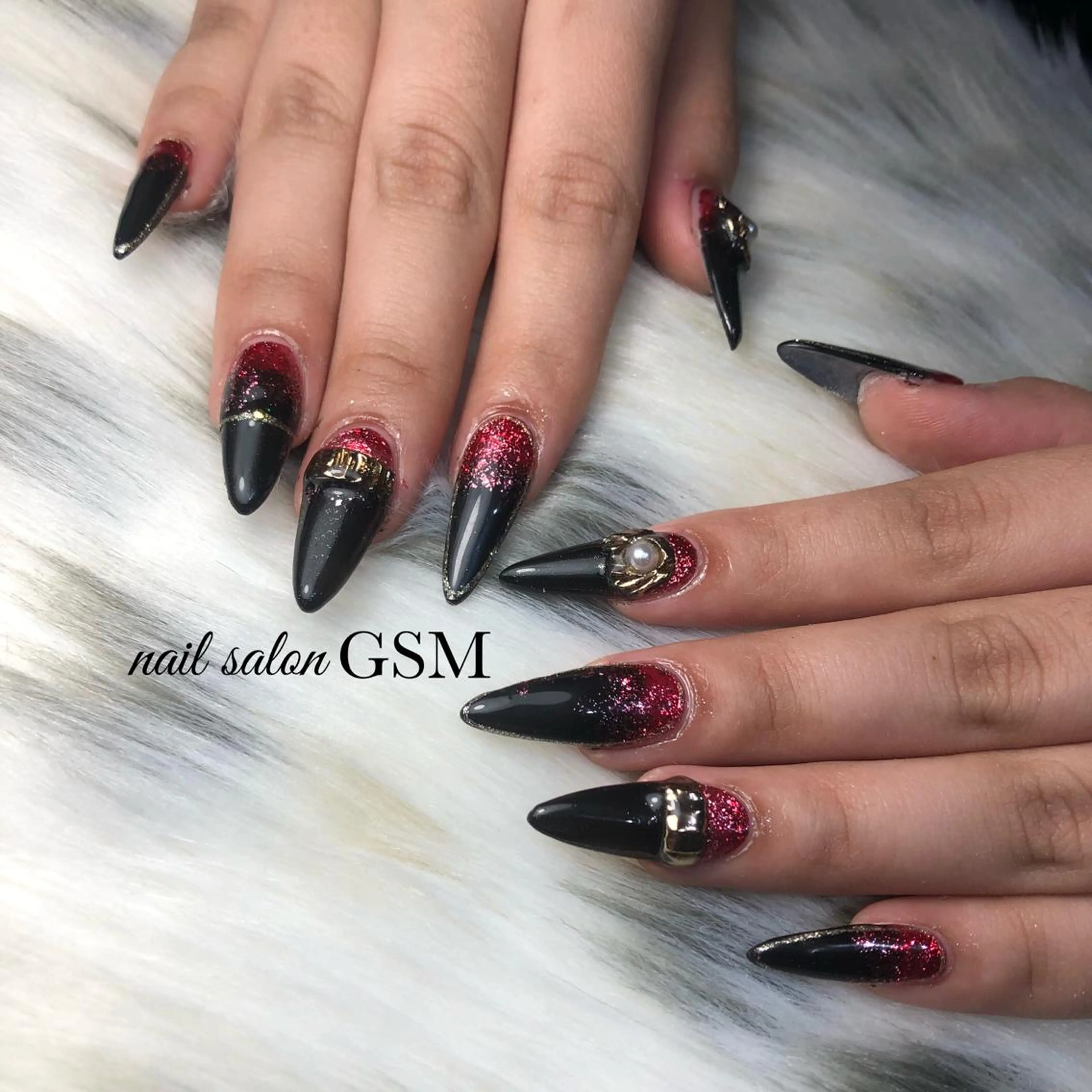 ネイル スカルプネイル ハンドネイル nail salon GSMのネイルデザイン