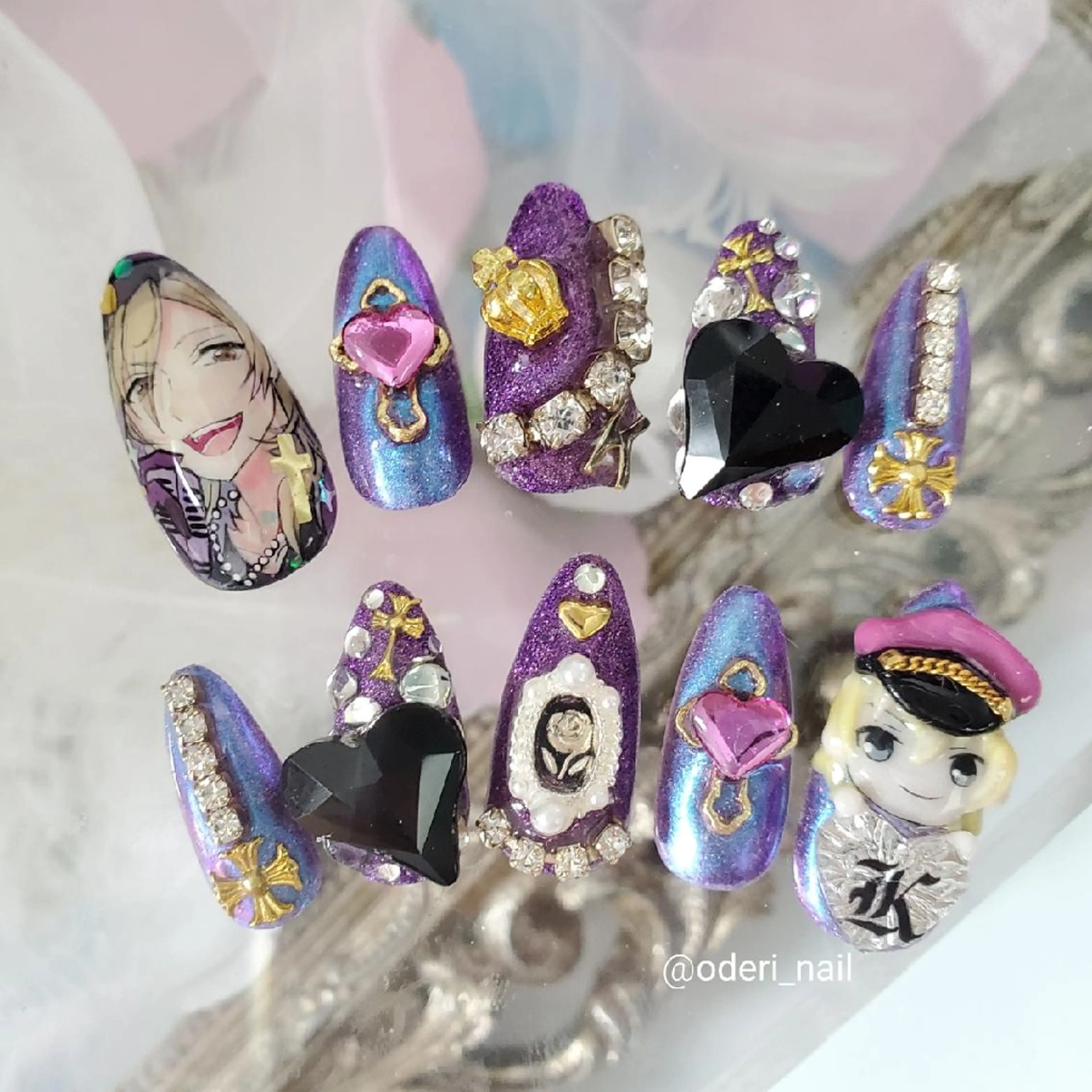 ネイル アートネイル ジェルネイル 持ち込み ネイルチップ おで@ oderi_nailのネイルデザイン