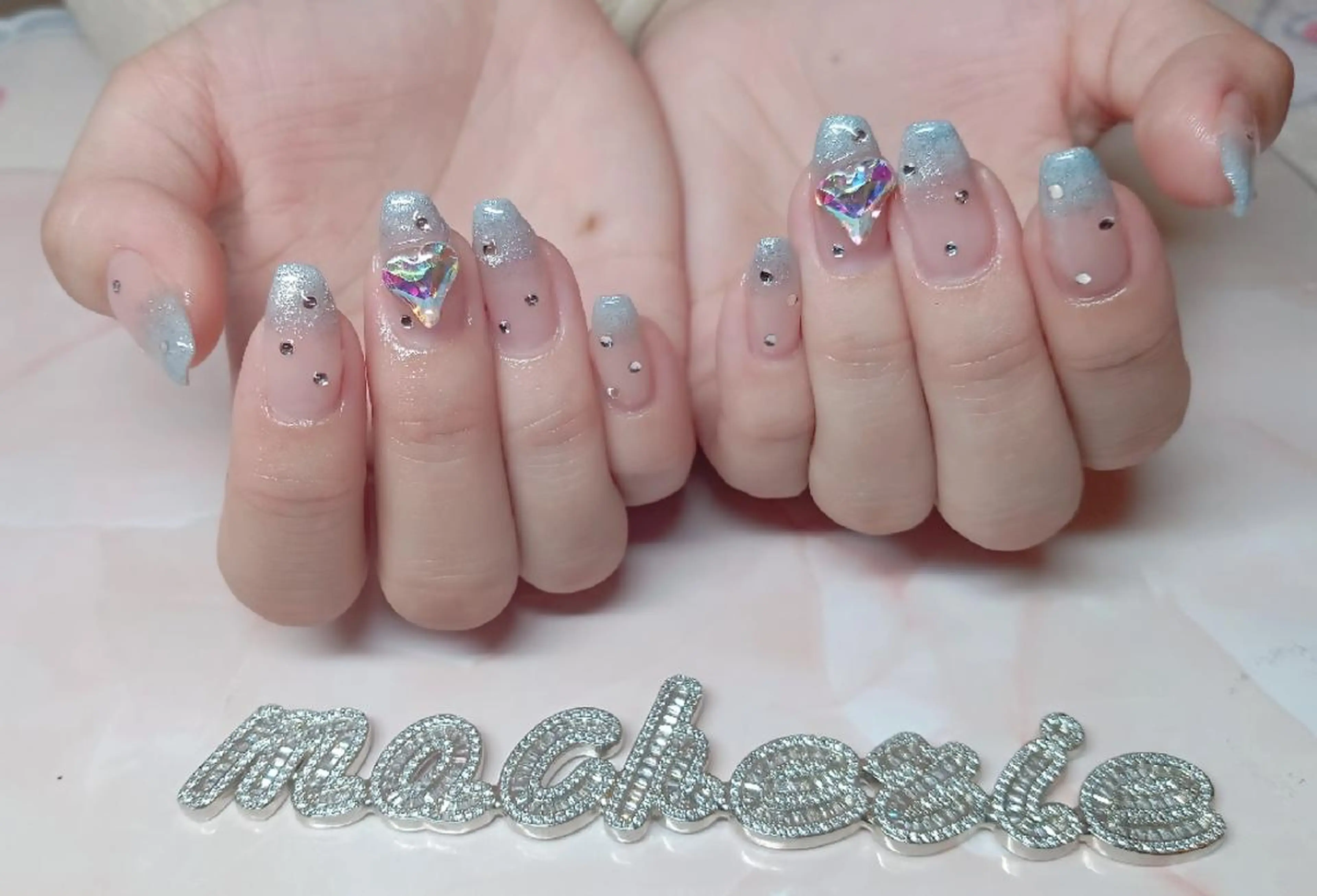ネイル マグネットネイル 春ネイル ハンドネイル Nail Salon macherieのネイルデザイン