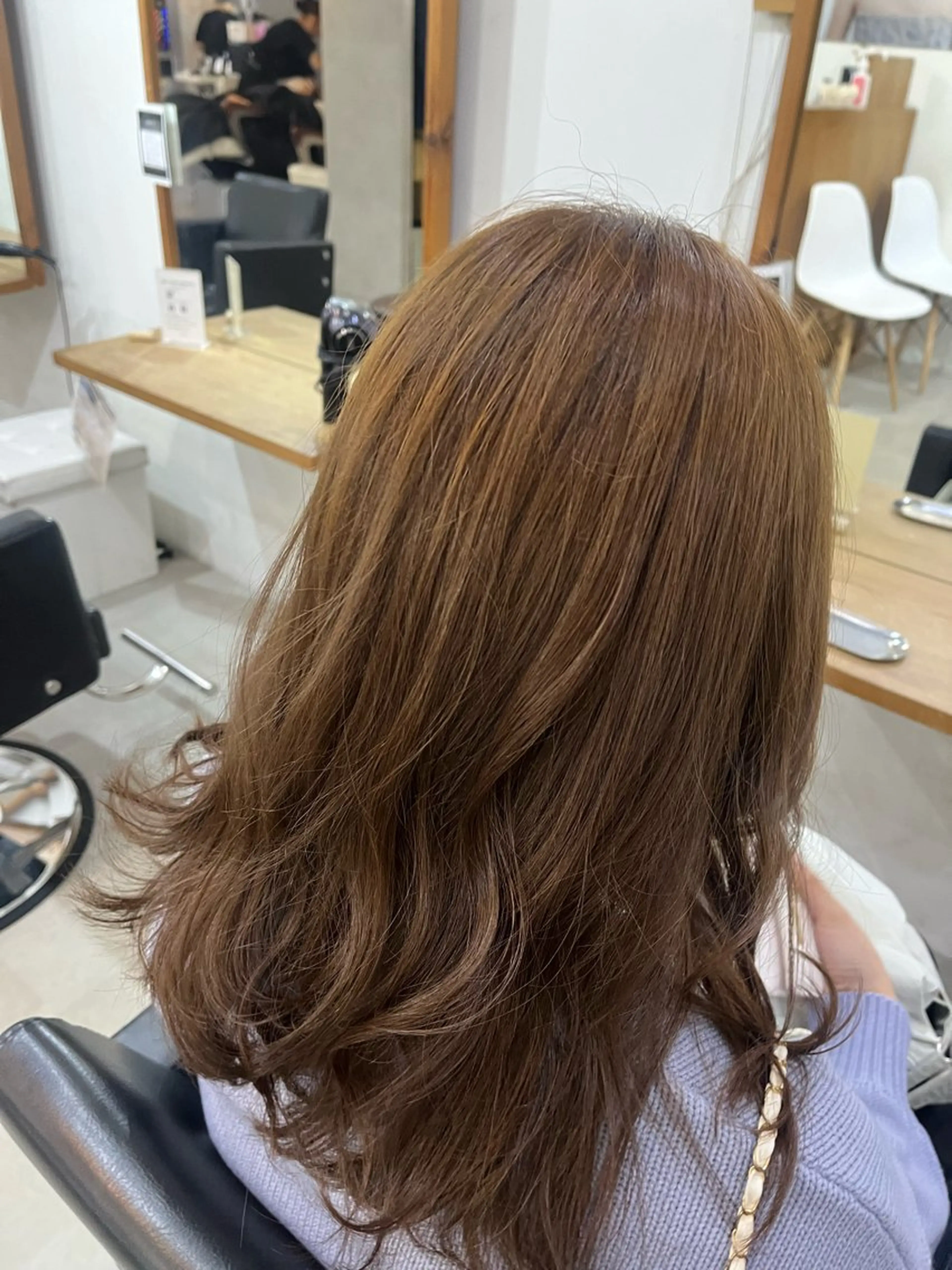 ミディアム カラー ✨🎨ブリーチなし 透明感カラー✨美友のヘアスタイル