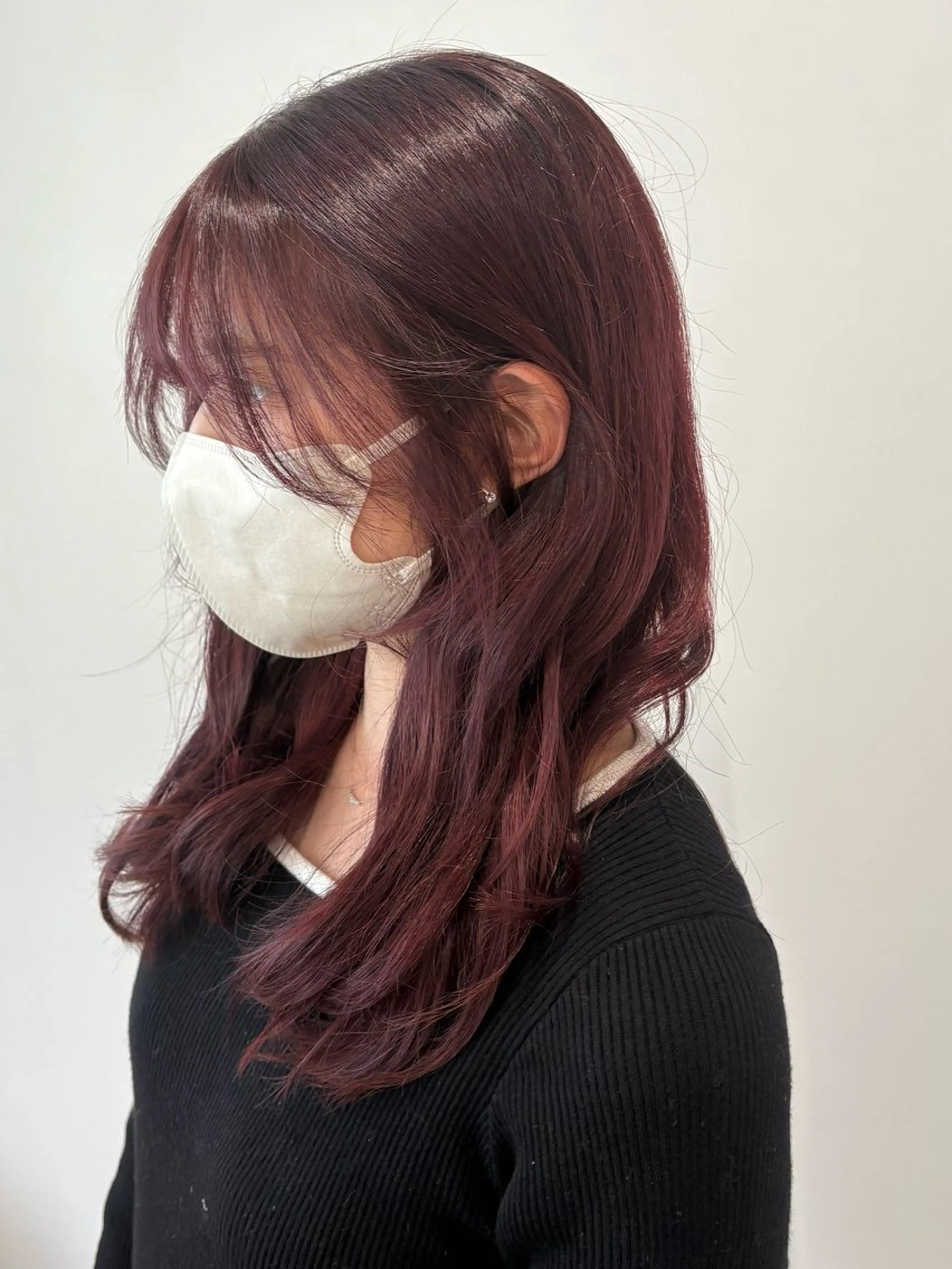 セミロング カラー ブリーチ ピンクカラー ナカジユイ 〈完全個室〉のヘアスタイル