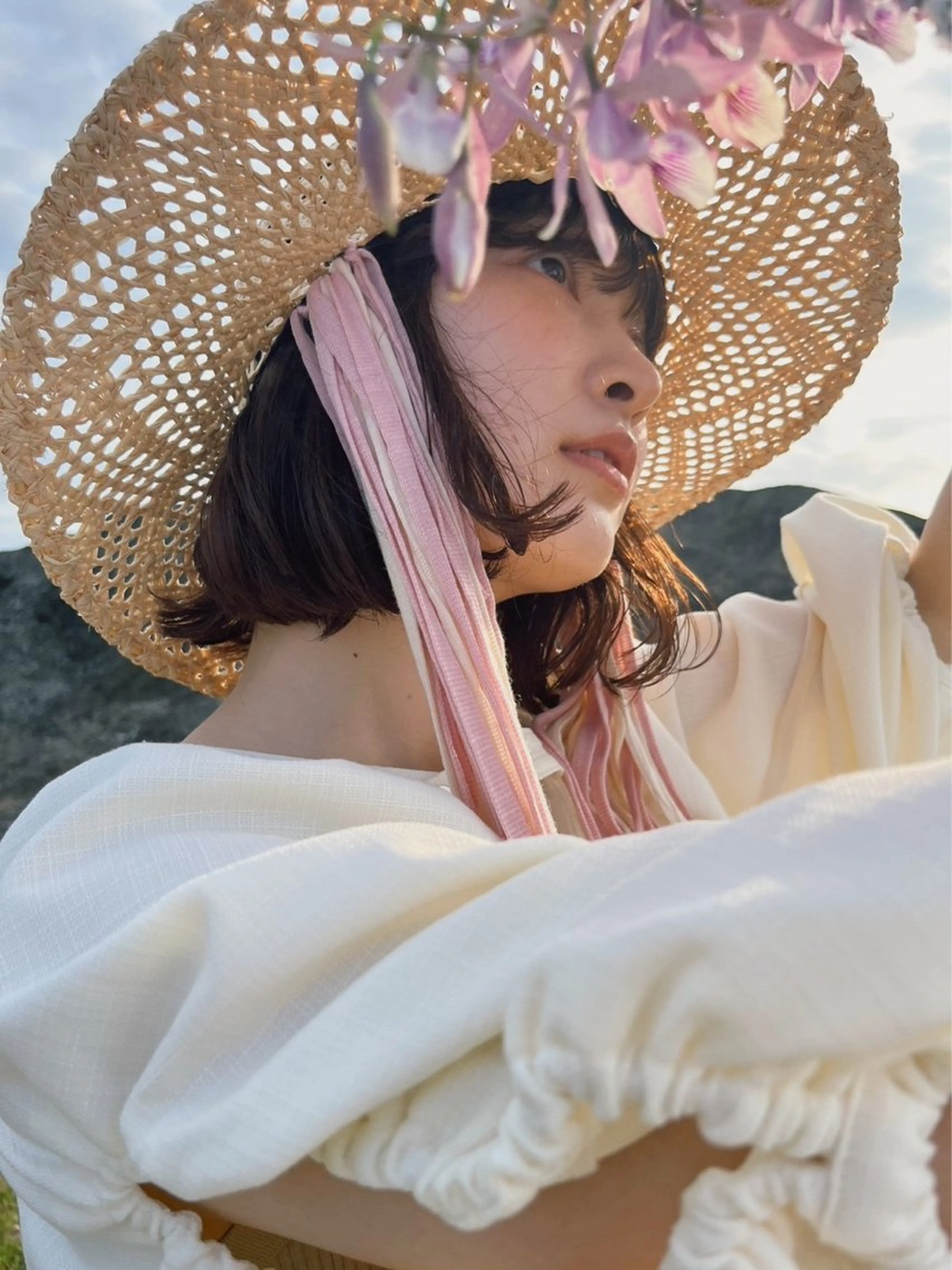 ミディアム カラー yupi🐈‍⬛ レイヤー/パーマのヘアスタイル