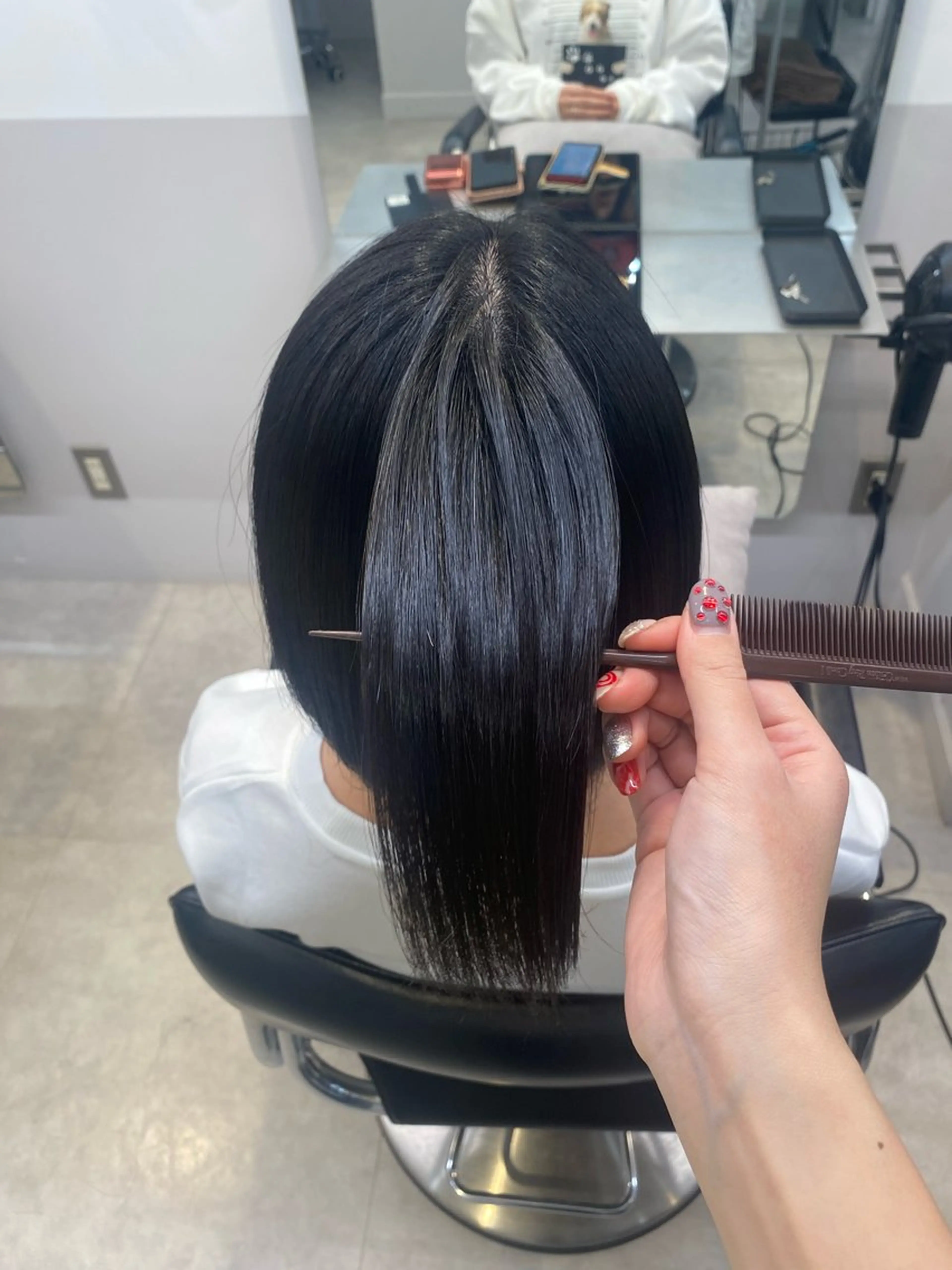 ショート ボブ 縮毛矯正 トリートメント 💋sara/レイヤ ーカット【東日本橋】のヘアスタイル