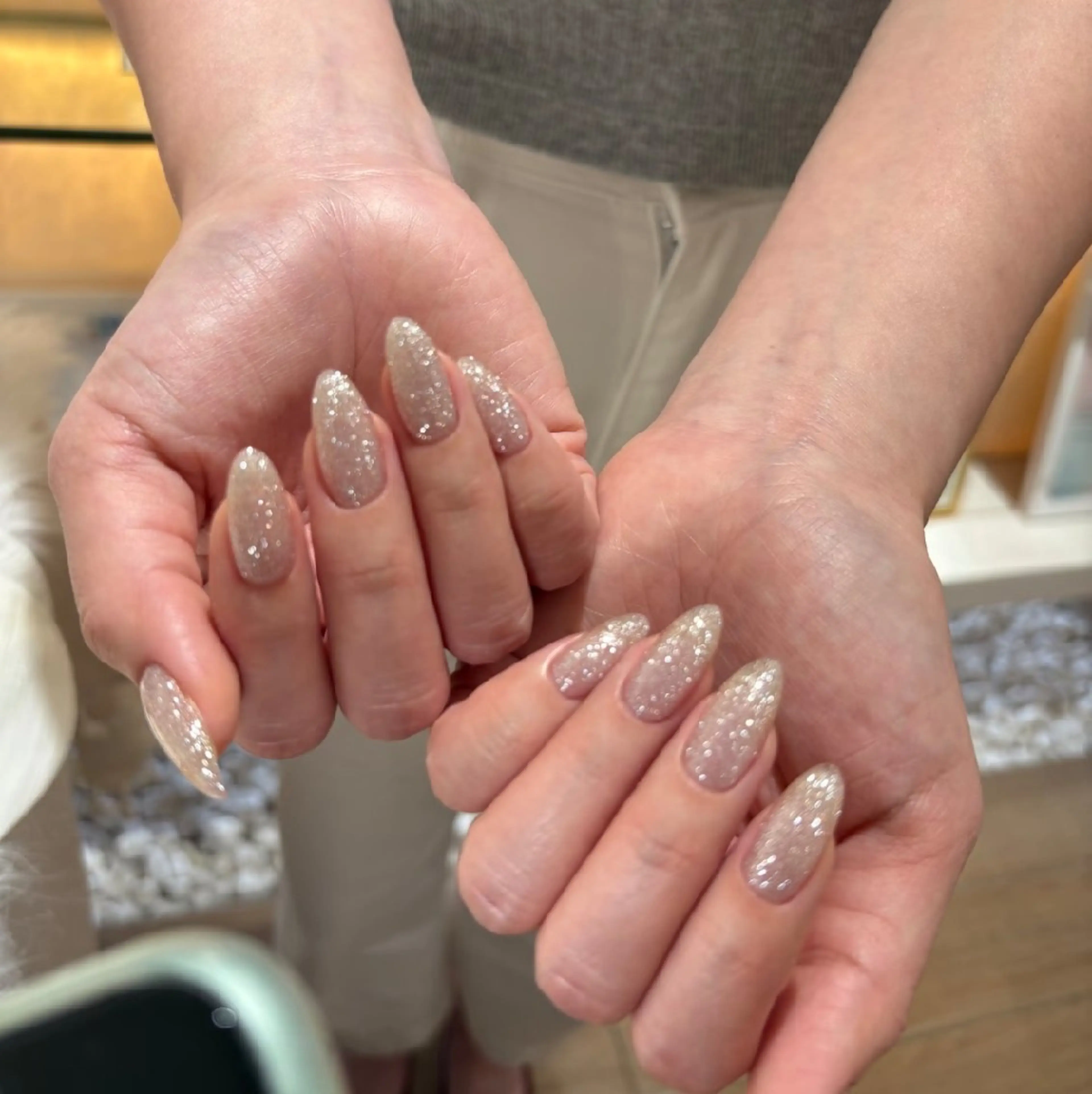 ラメワンカラーの写真