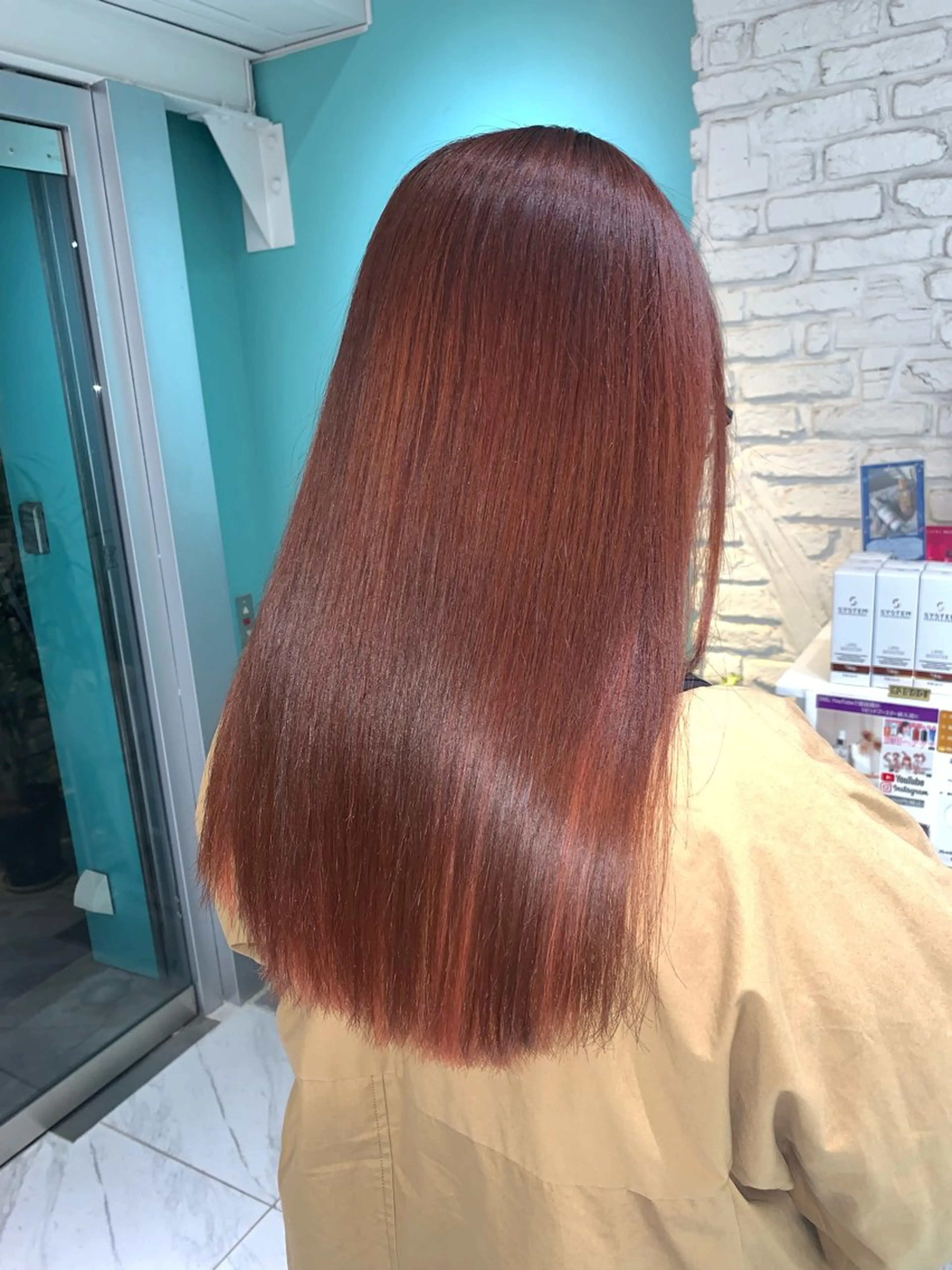 セミロング 髪質改善 トリートメント トリートメント 髪質改善/縮毛矯正 心斎橋/池本有宏のヘアスタイル