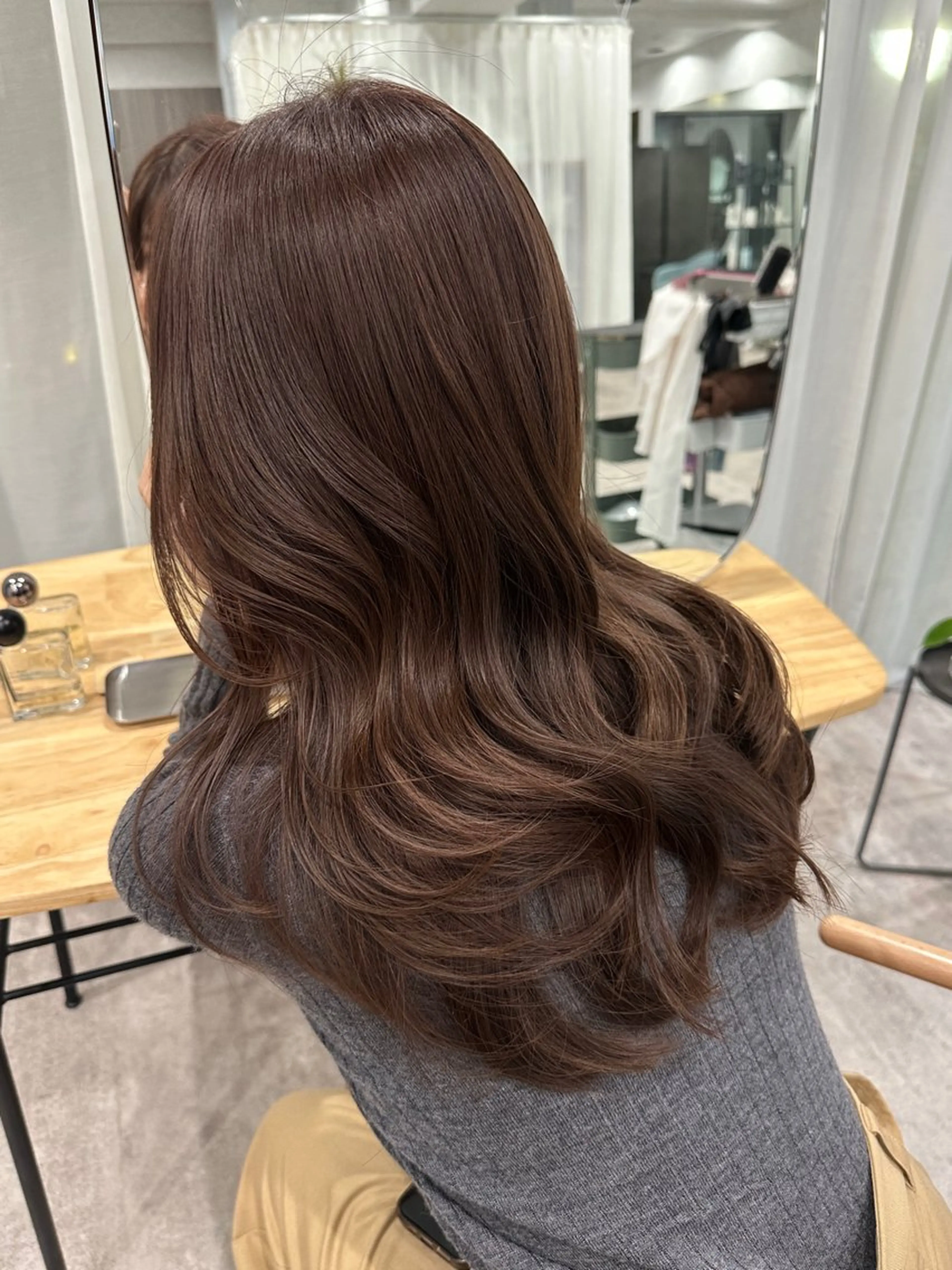 ロング カラー カット ヘアカラー トリートメント 韓国レイヤーカット/ 艶カラー/ noaのヘアスタイル