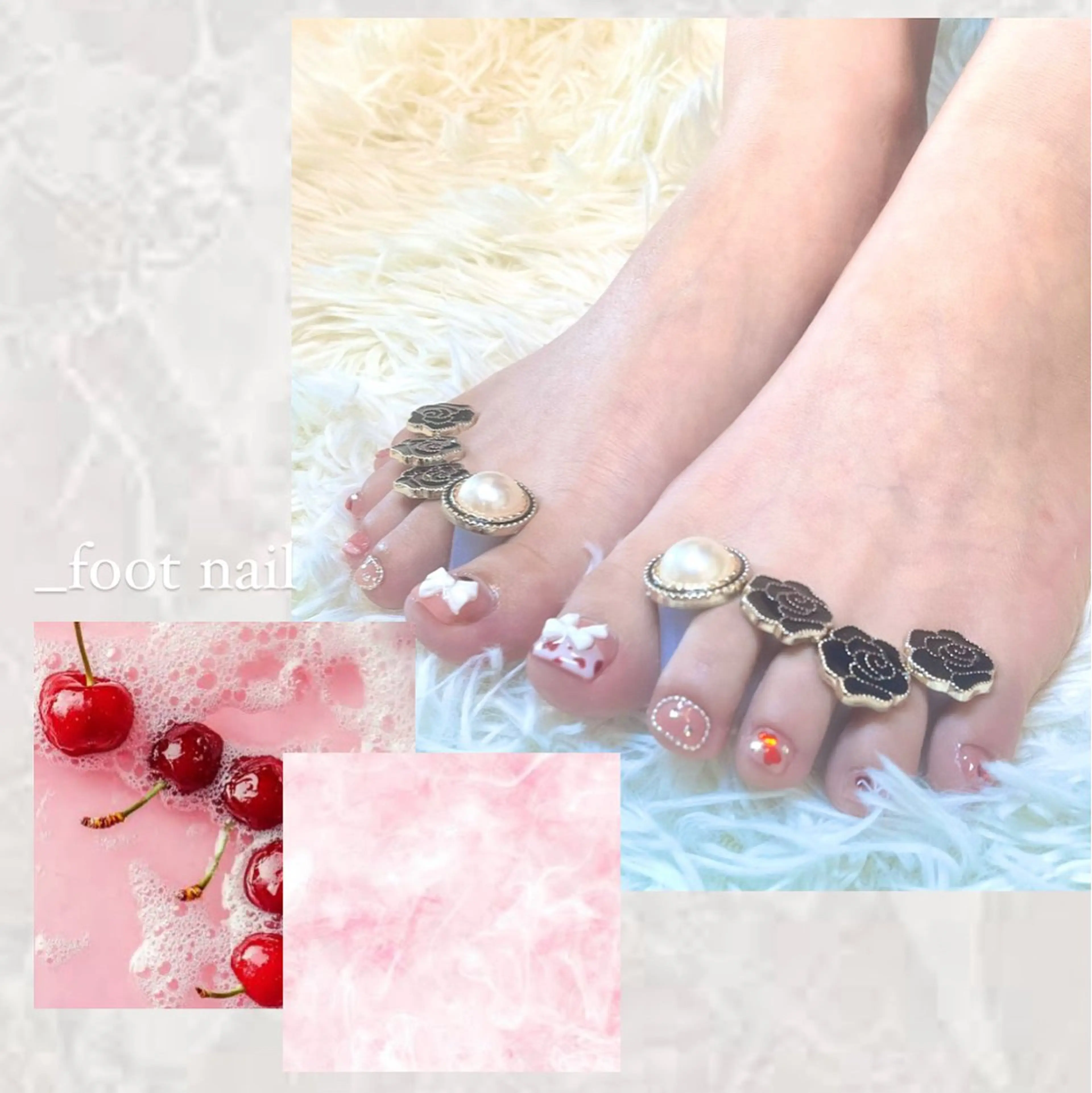 ネイル 持ち込み ハンドネイル フットネイル 斎藤 桃華のネイルデザイン