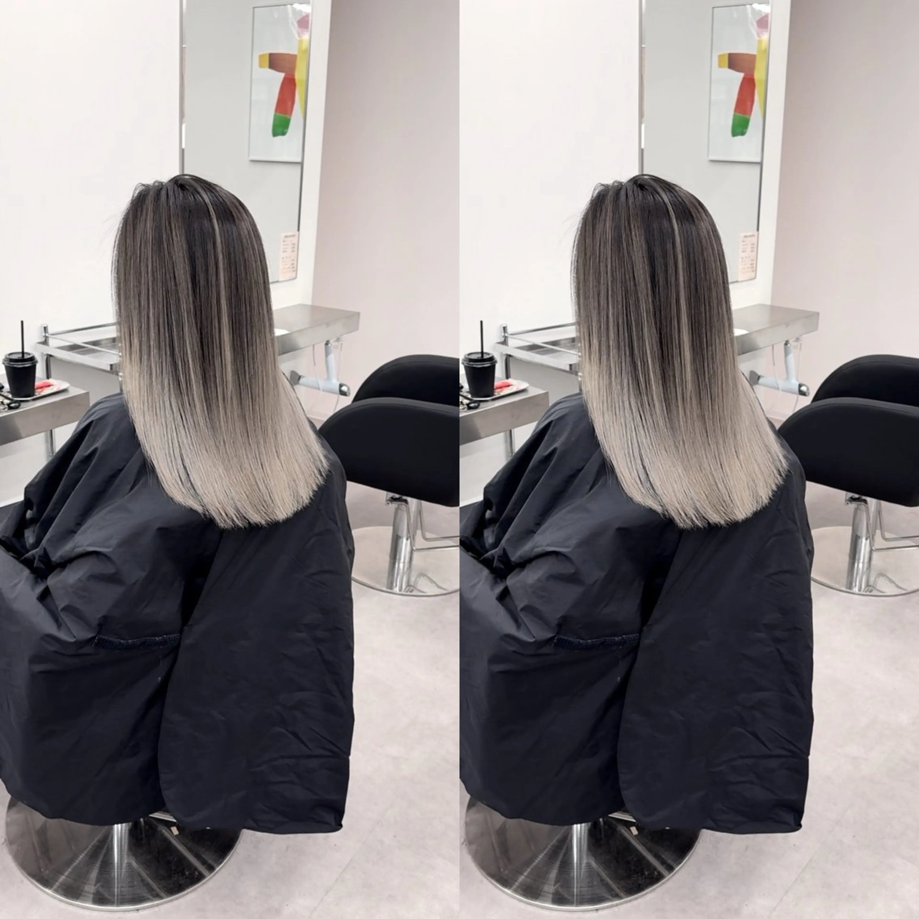 カラー 最高級人毛 100%エクステ茉央のヘアスタイル