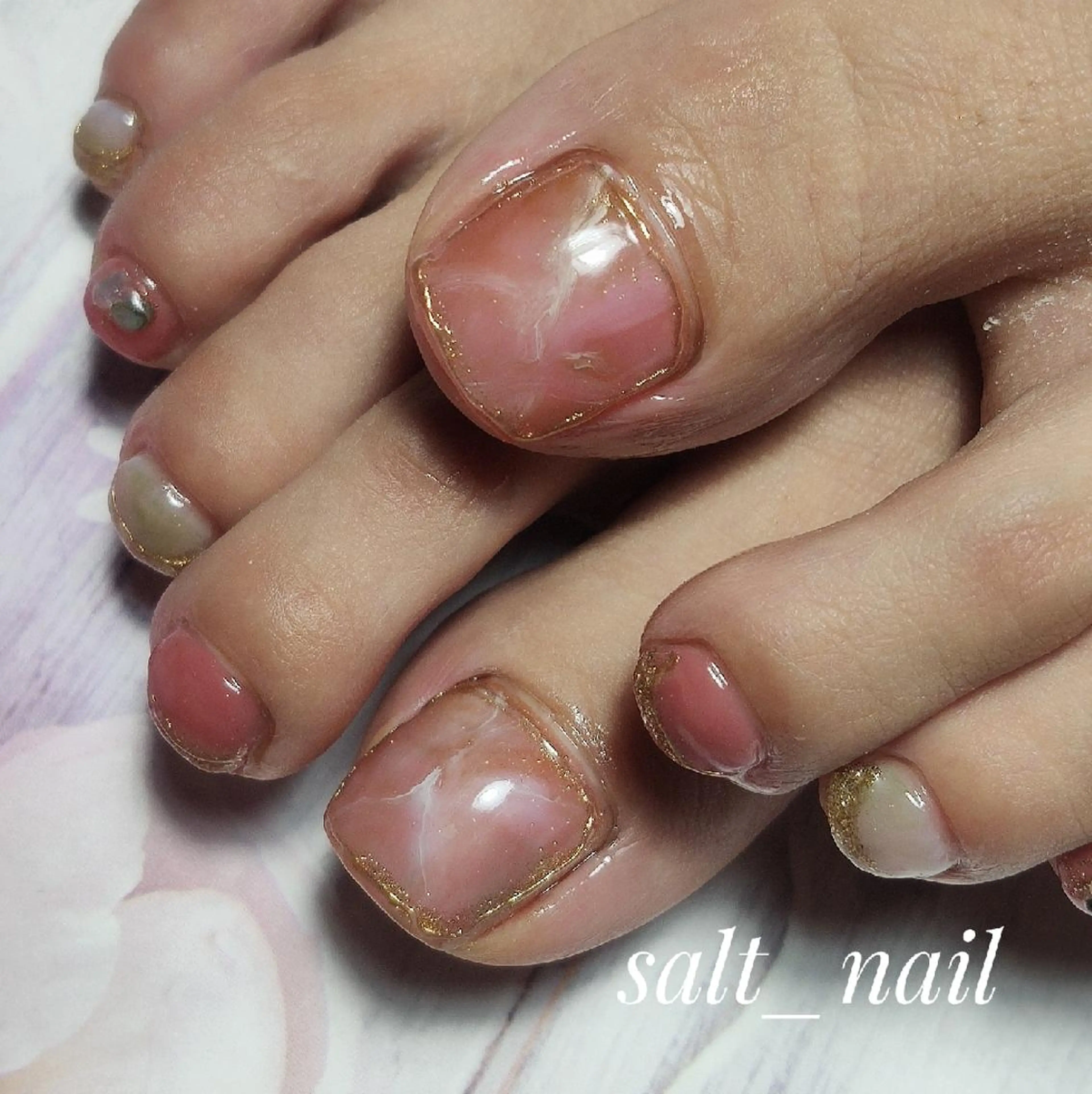ネイル ニュアンスネイル 個人サロン saltnailのネイルデザイン
