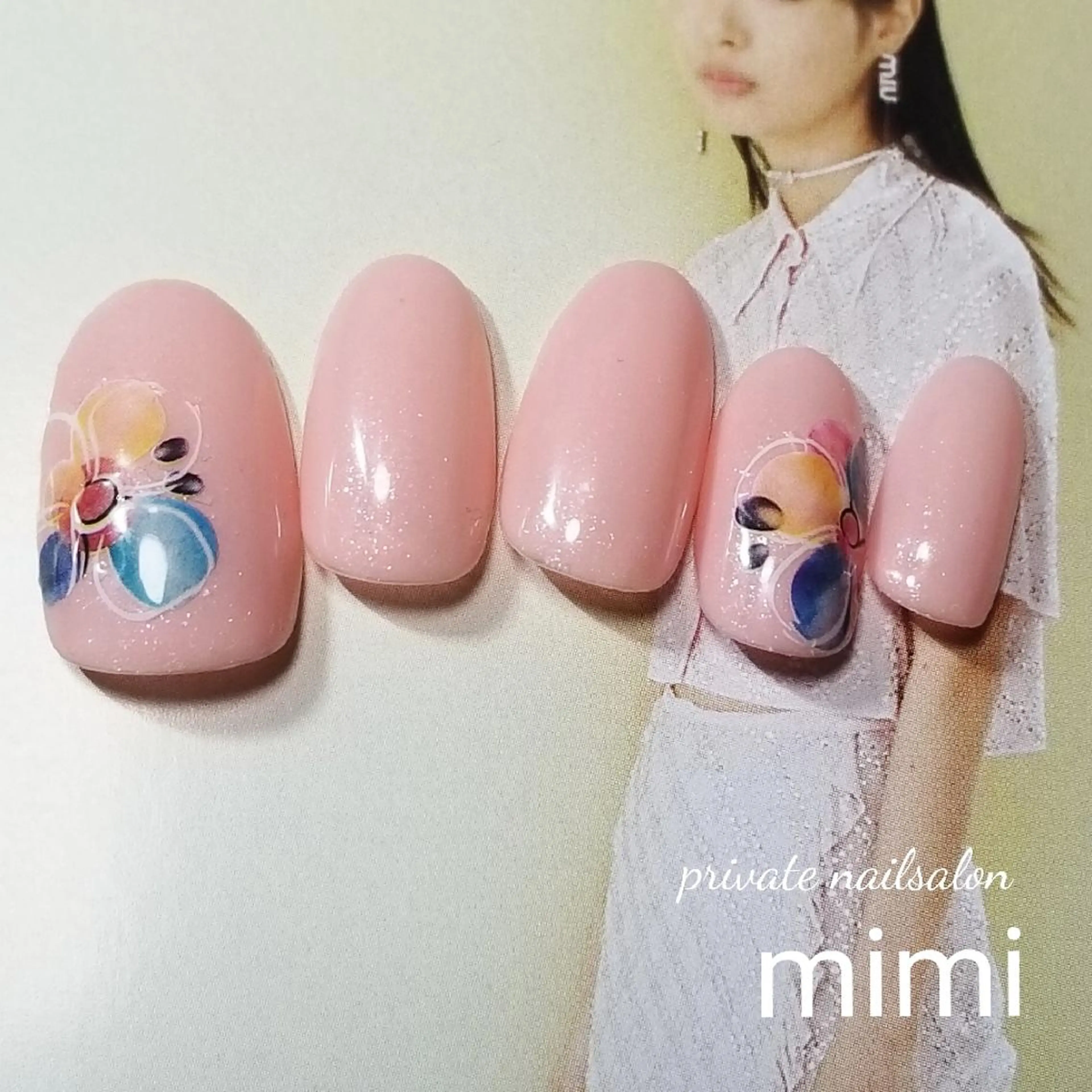 ネイル フラワーネイル ニュアンスネイル ハンドネイル 博多ネイル ｍｉｍｉのネイルデザイン