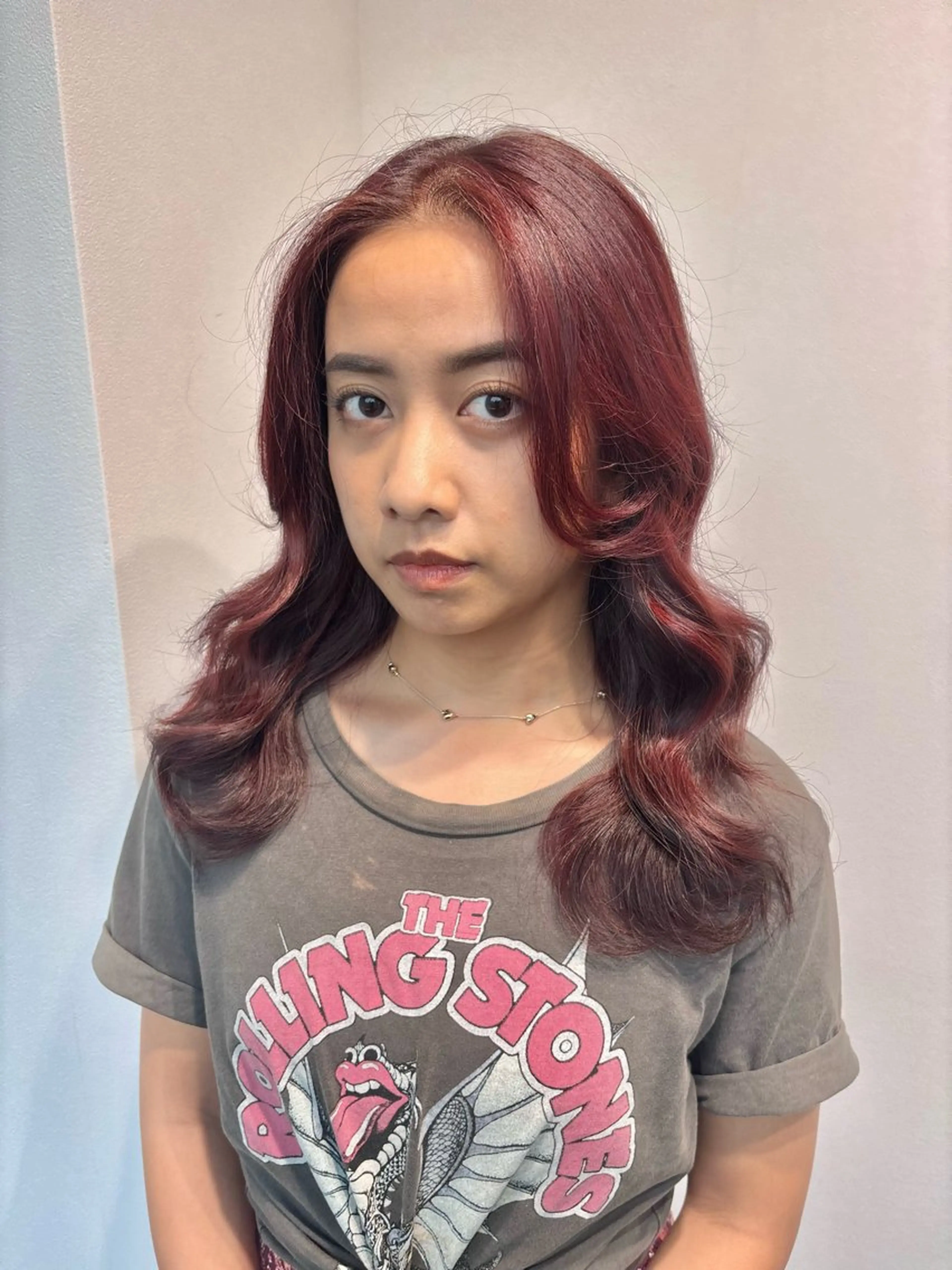 ミディアム カラー カット ヘアカラー 穐田 航のヘアスタイル