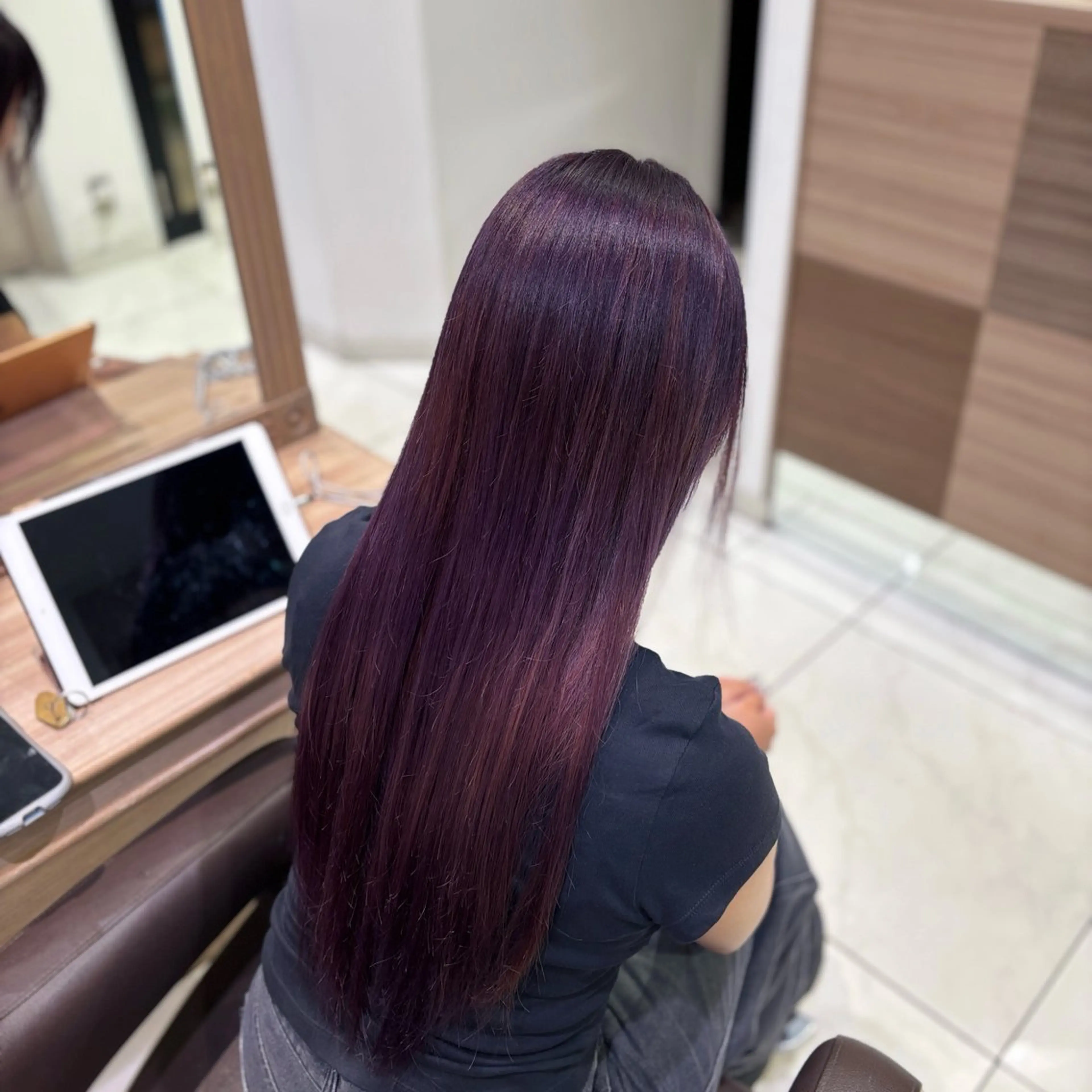 ロング カラー ブリーチ ダブルカラー ラベンダーカラー miyu.カラー モデル様募集中🎀♡のヘアスタイル