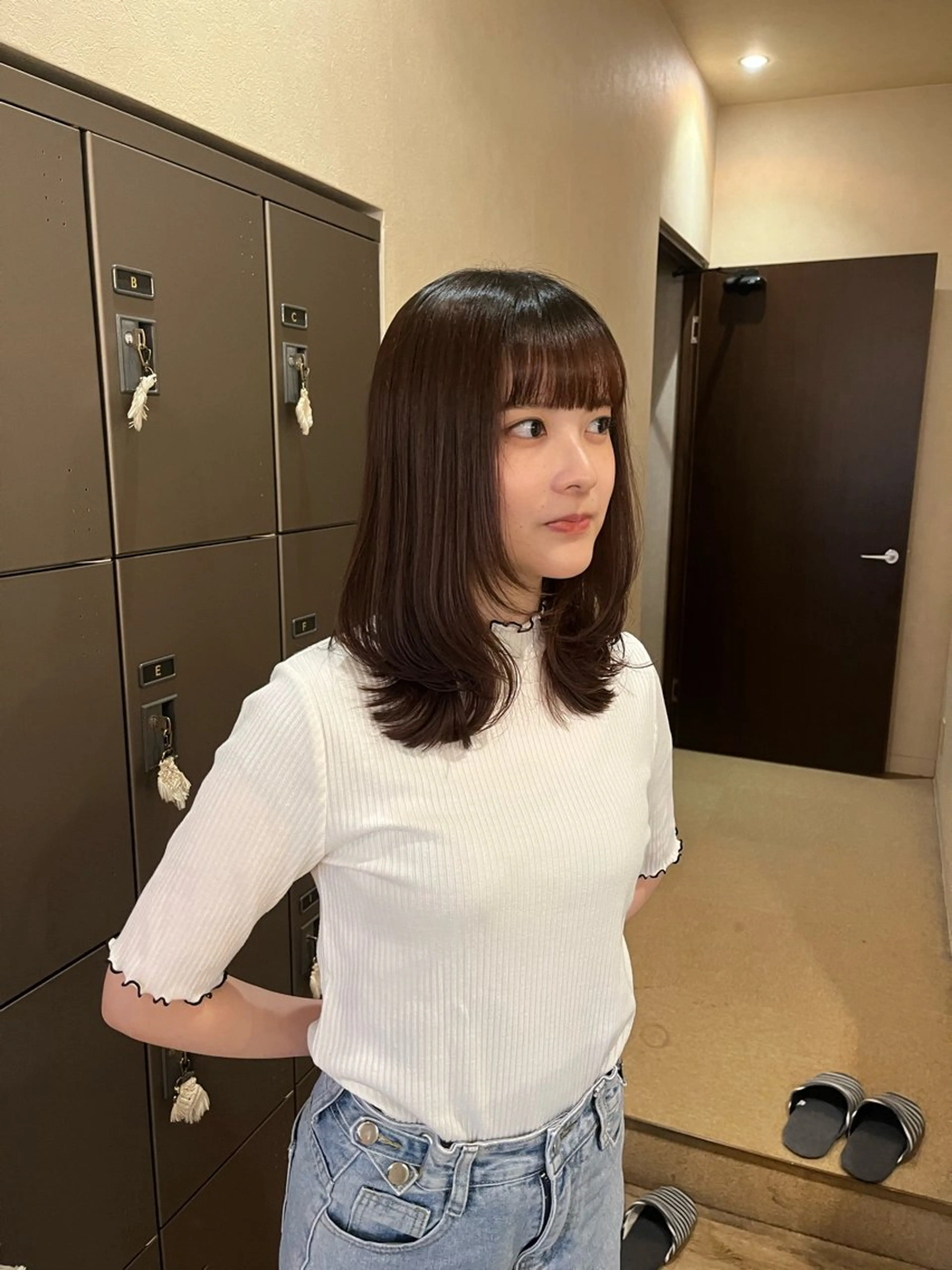 セミロング mahae 林のヘアスタイル