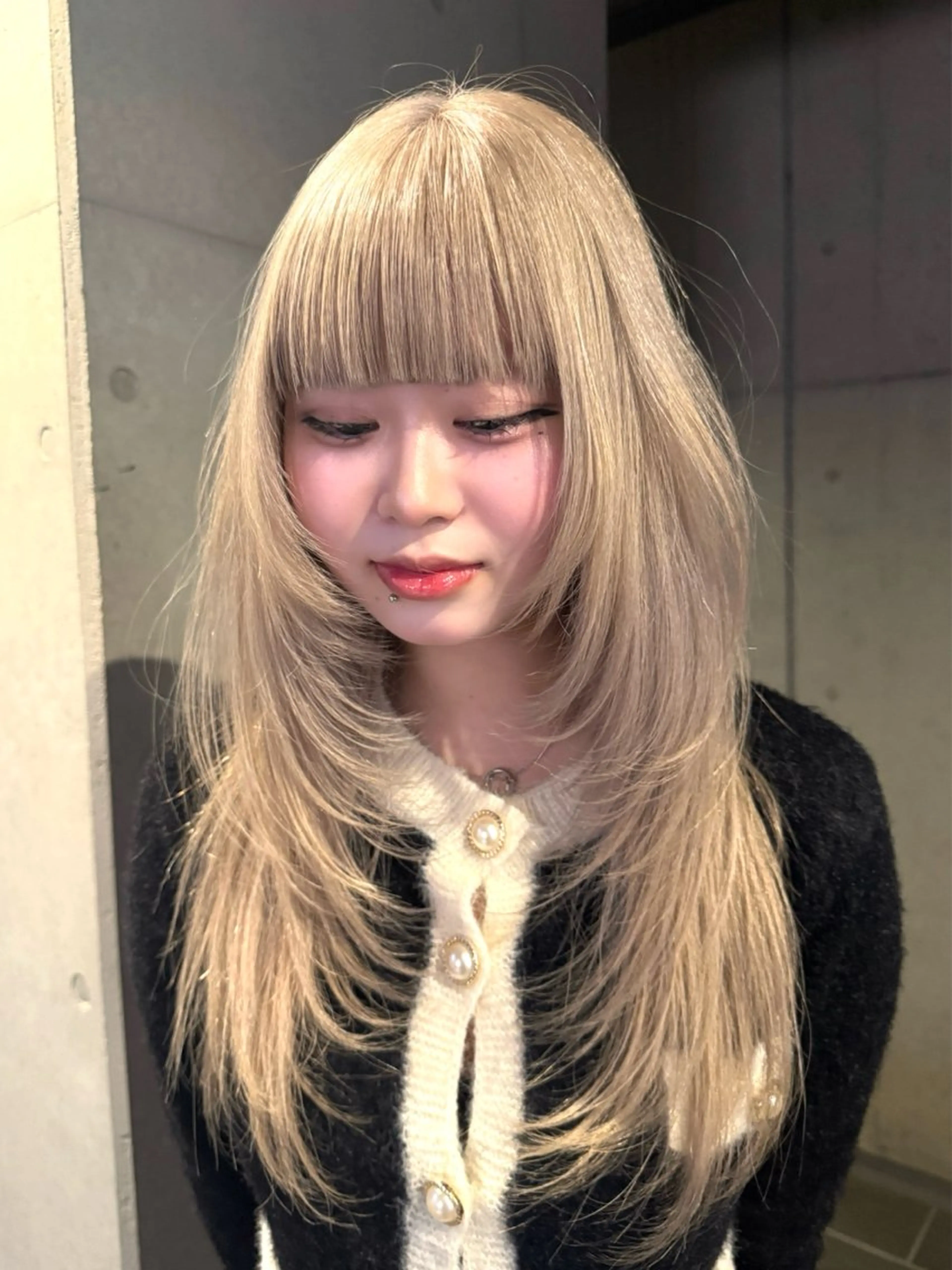 ‼️当日限定‼️カット＋ケアブリーチ＋カラー＋補習TR#レイヤーカットの写真