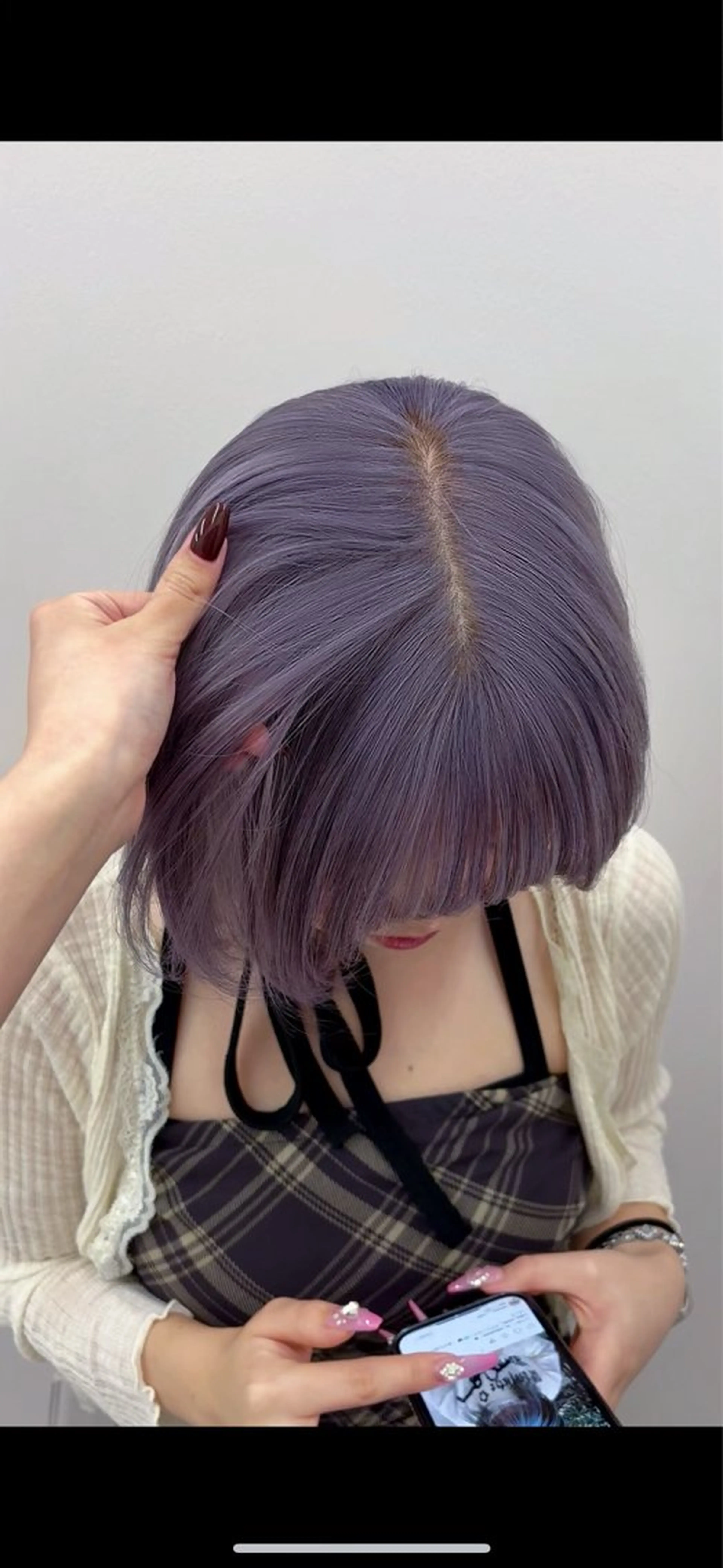 ミディアム カラー ブリーチ ブロンド ラベンダーカラー シルバー 心斎橋/透明感カラー / ミサキのヘアスタイル