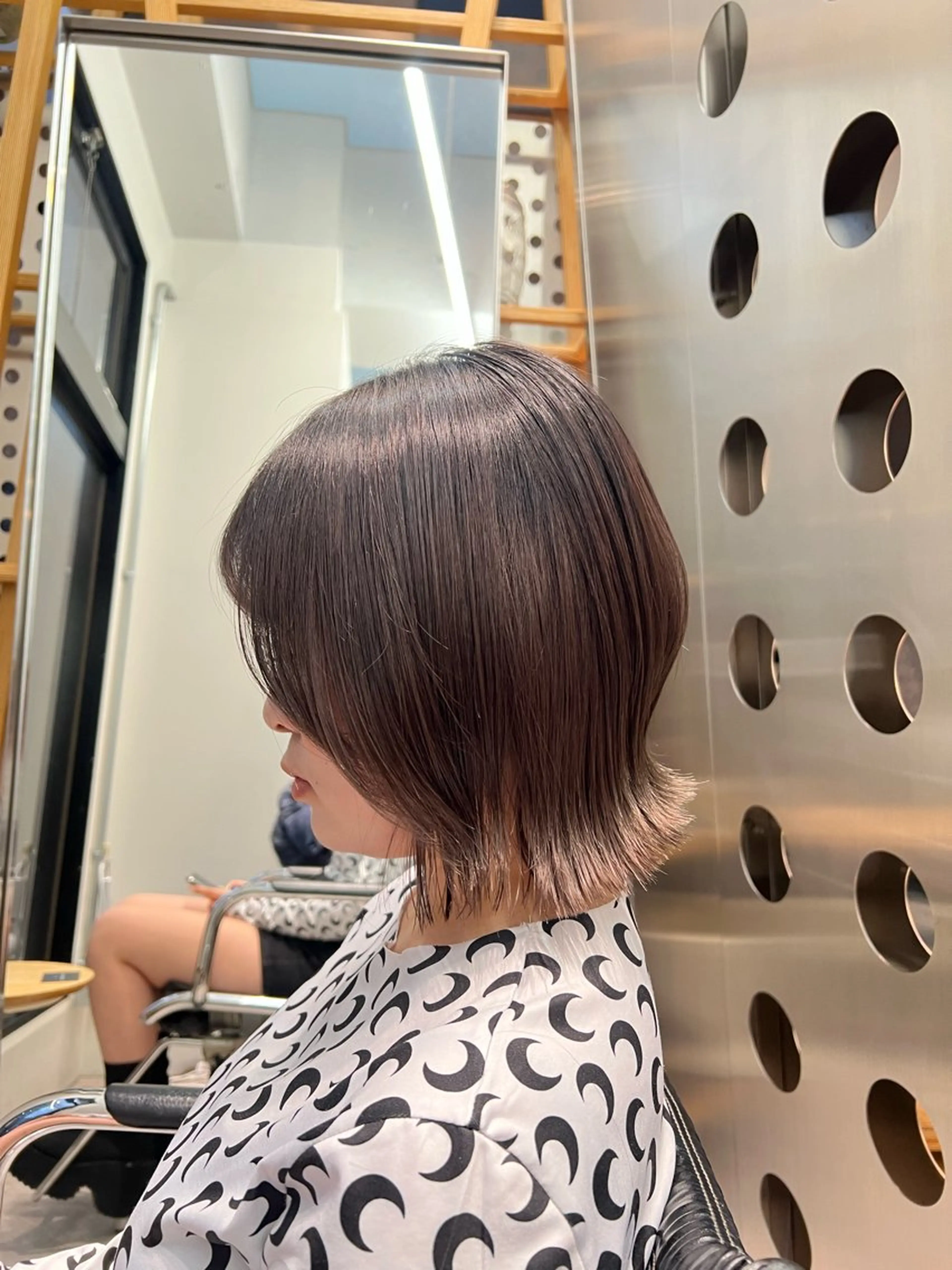 ミディアム ボブ くびれヘア カット 堀江 /木下椋麻のヘアスタイル