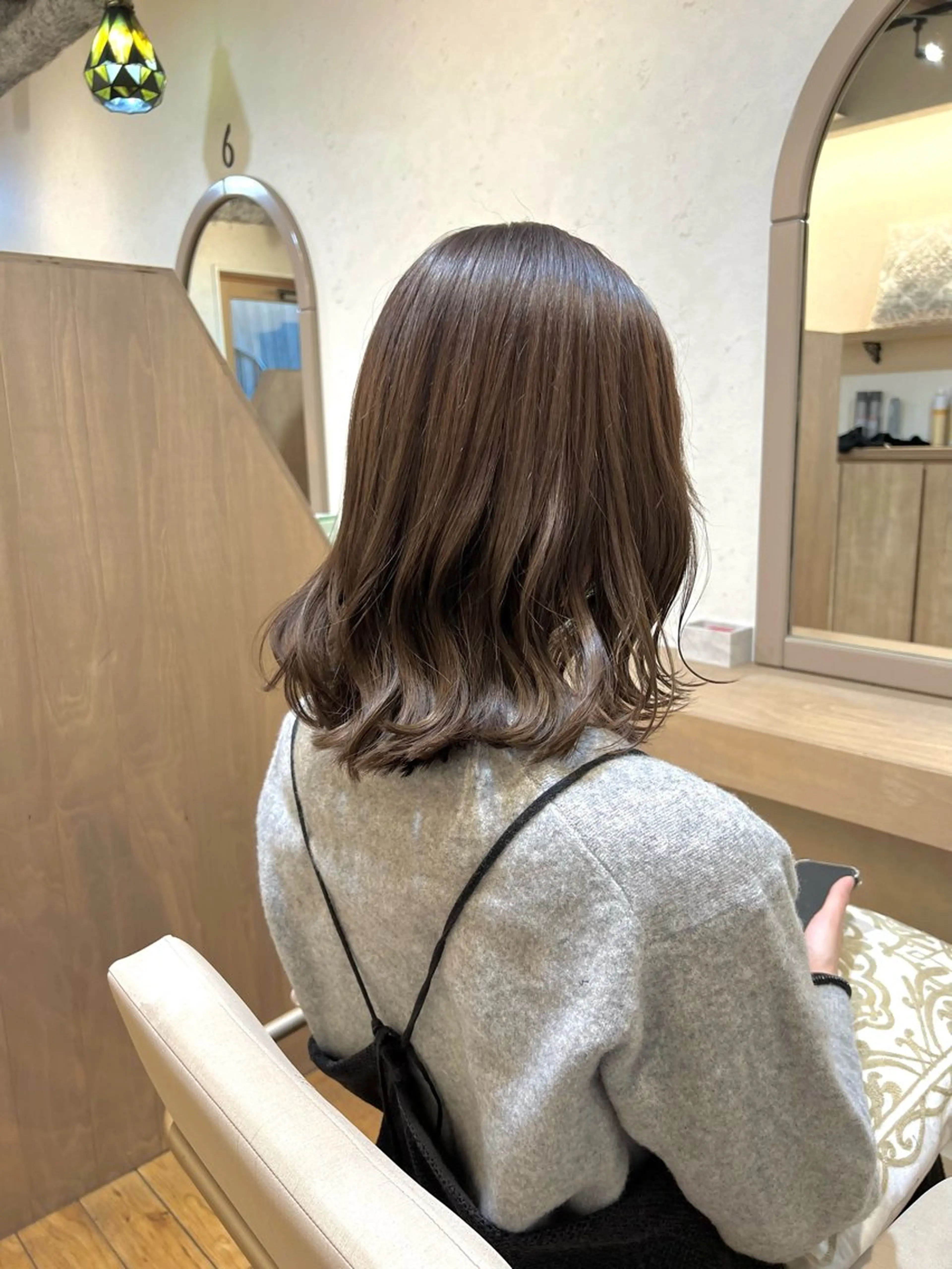 ミディアム カラー 切りっぱなしボブ ボブ 神戸ボブ✂️ ioe三宮/田 伸佳のヘアスタイル