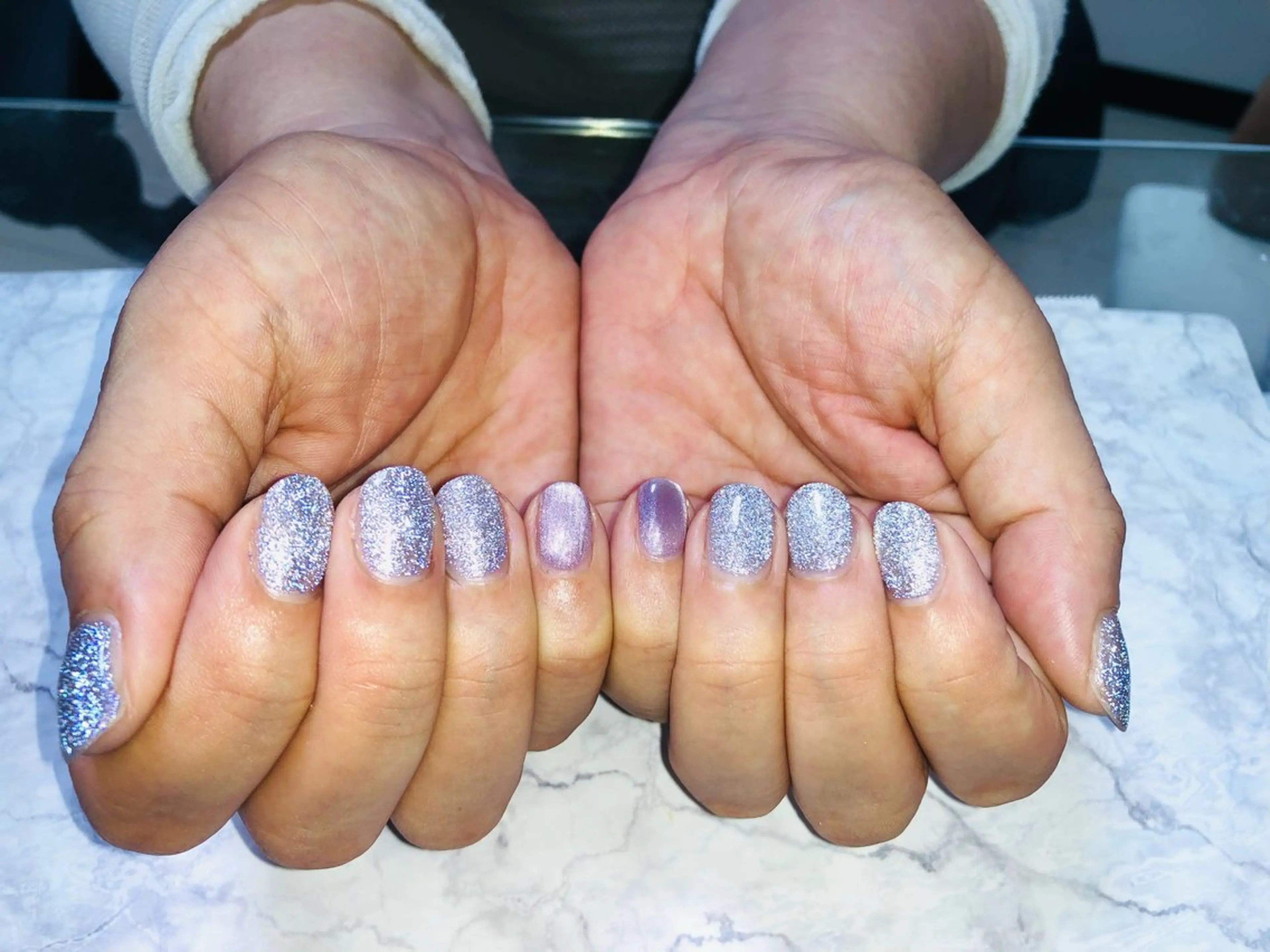 ネイル フラッシュネイル キラキラネイル M&Y nailsalonのネイルデザイン