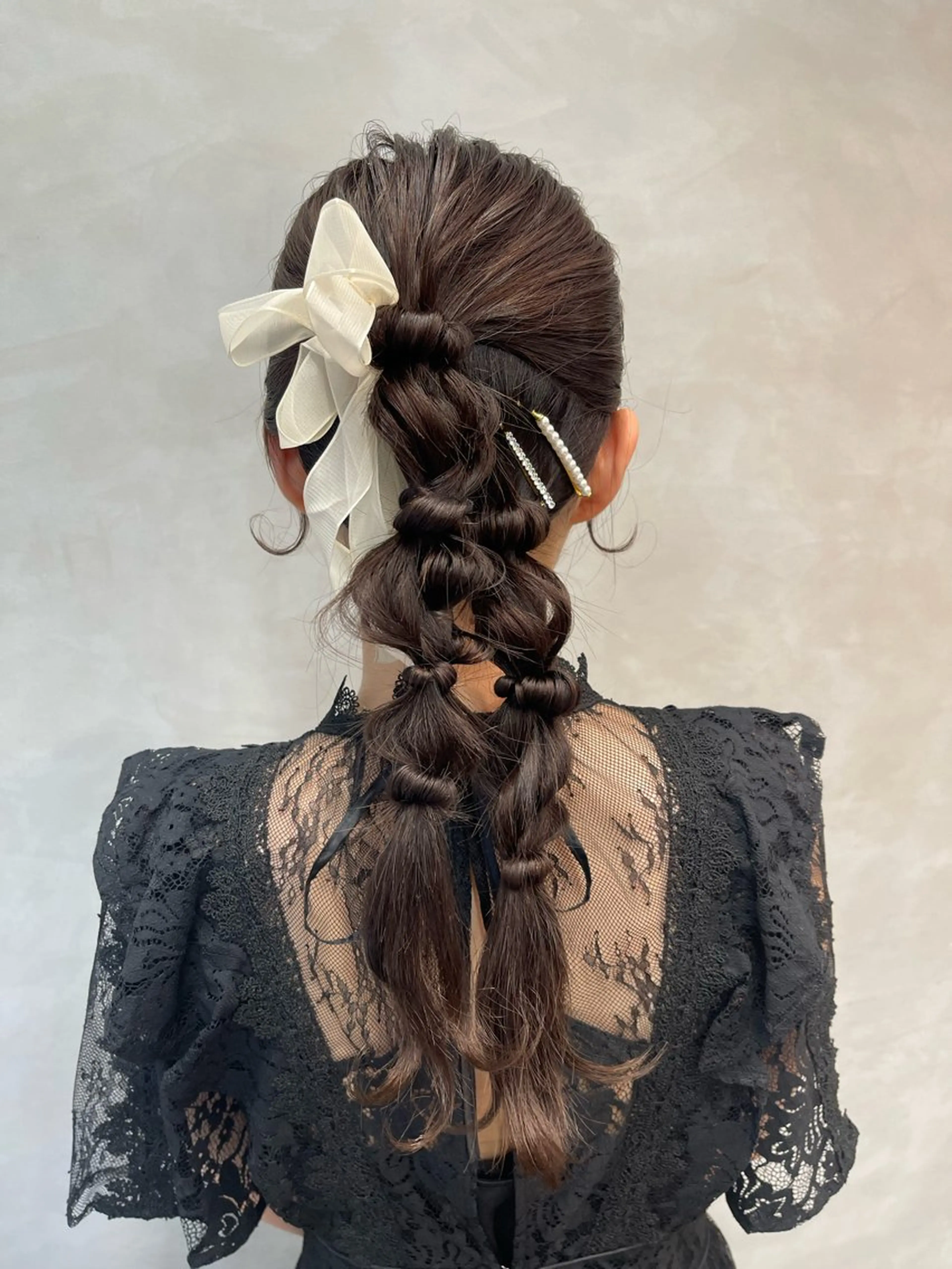 ヘアアレンジ ポニーテール 結婚式・ブライダル 卒業式のヘアスタイル ヘアセット charm《銀座》 ヘアセット/縮毛矯正のヘアスタイル