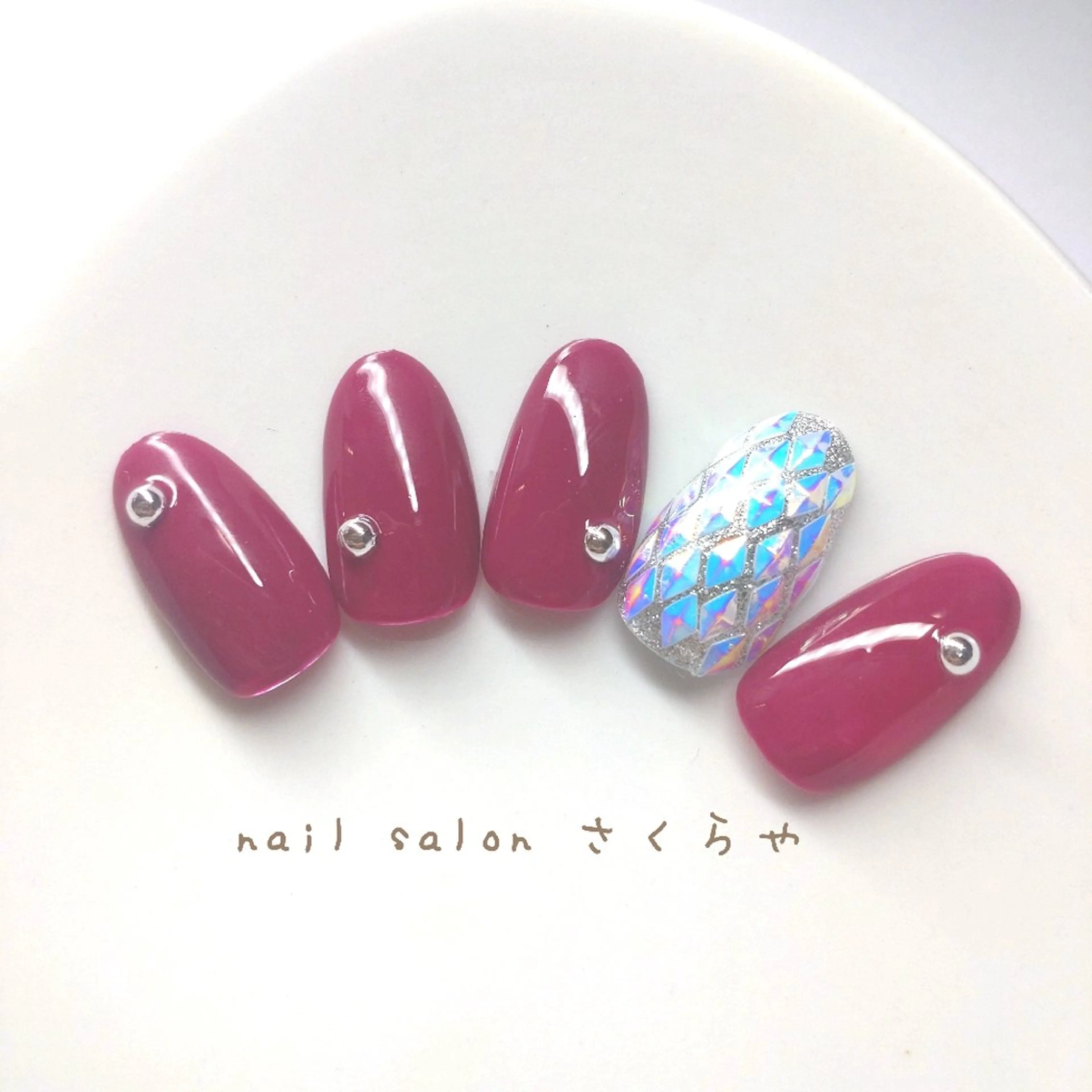 ネイル オーロラネイル ホログラムネイル さくらや❤ パラジェル使用のネイルデザイン