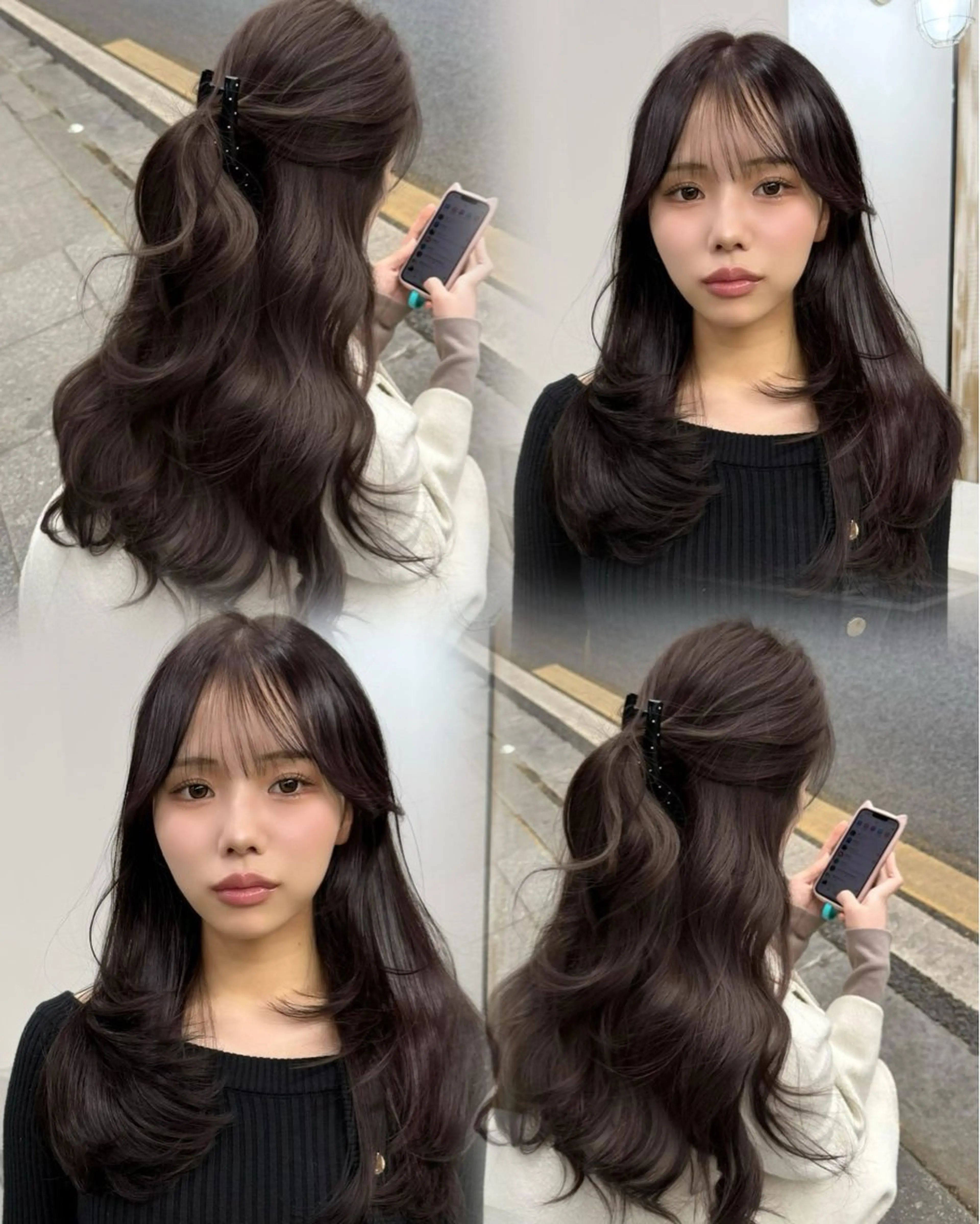 ミディアム レイヤーカット カット ヘアカラー トリートメント ヘアセット Ameri/髪質改善 /韓国ヘア🇰🇷のヘアスタイル