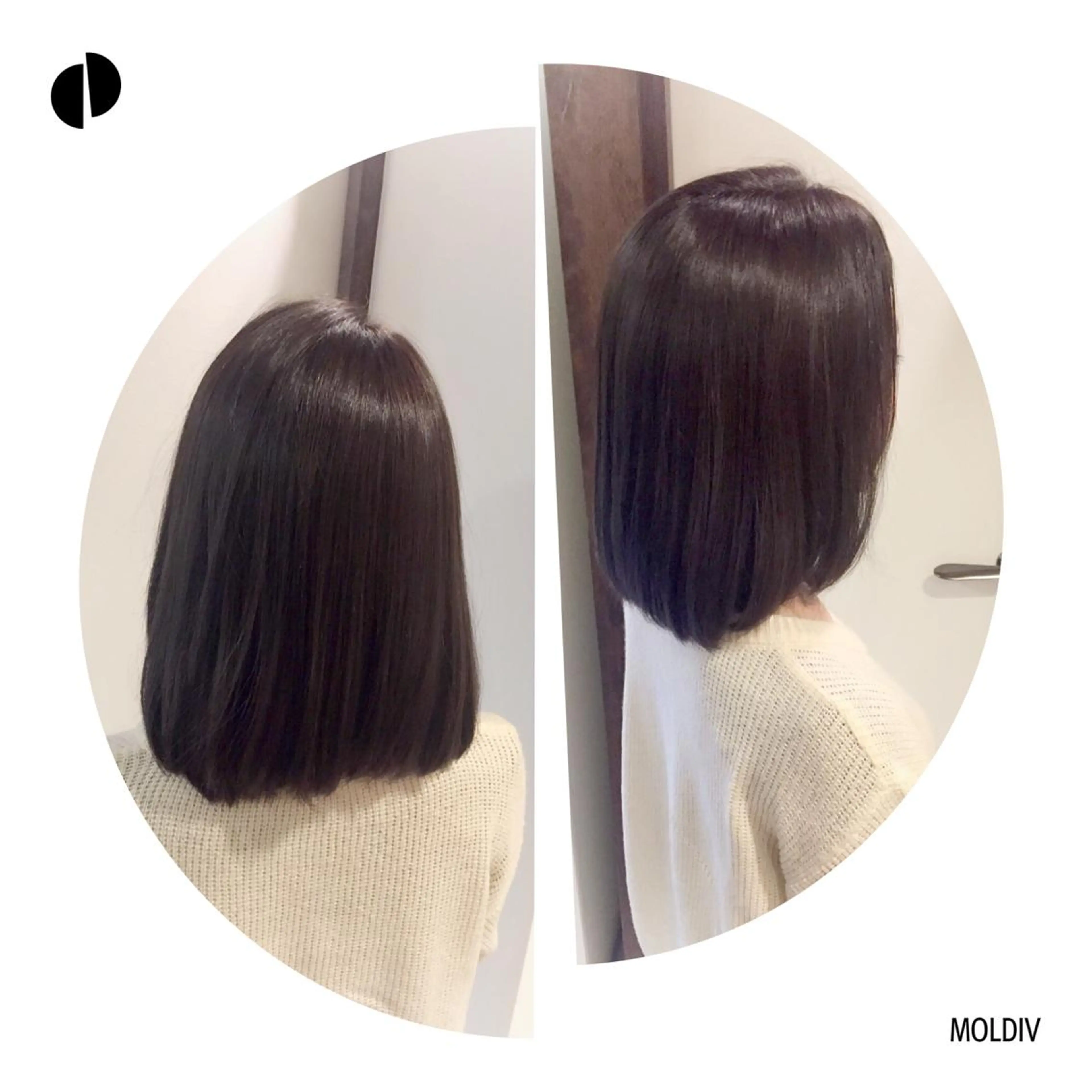 ミディアム カラー ブルーカラー ネイビーカラー トリートメント ✨縮毛矯正✨髪質改善 ナカシマ ユミのヘアスタイル